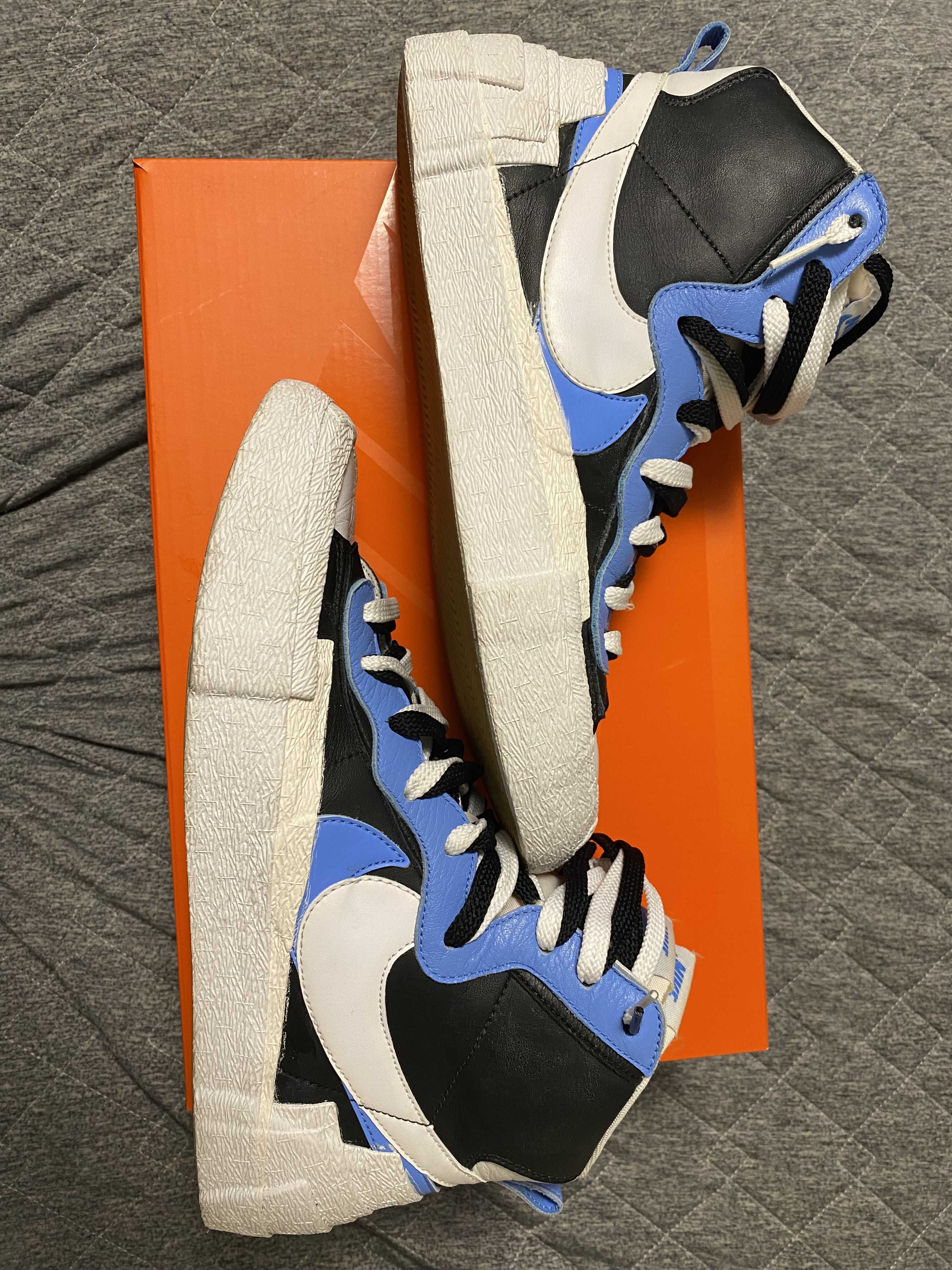 sacai × NIKE BLAZER MID "BLACK / BLUE"