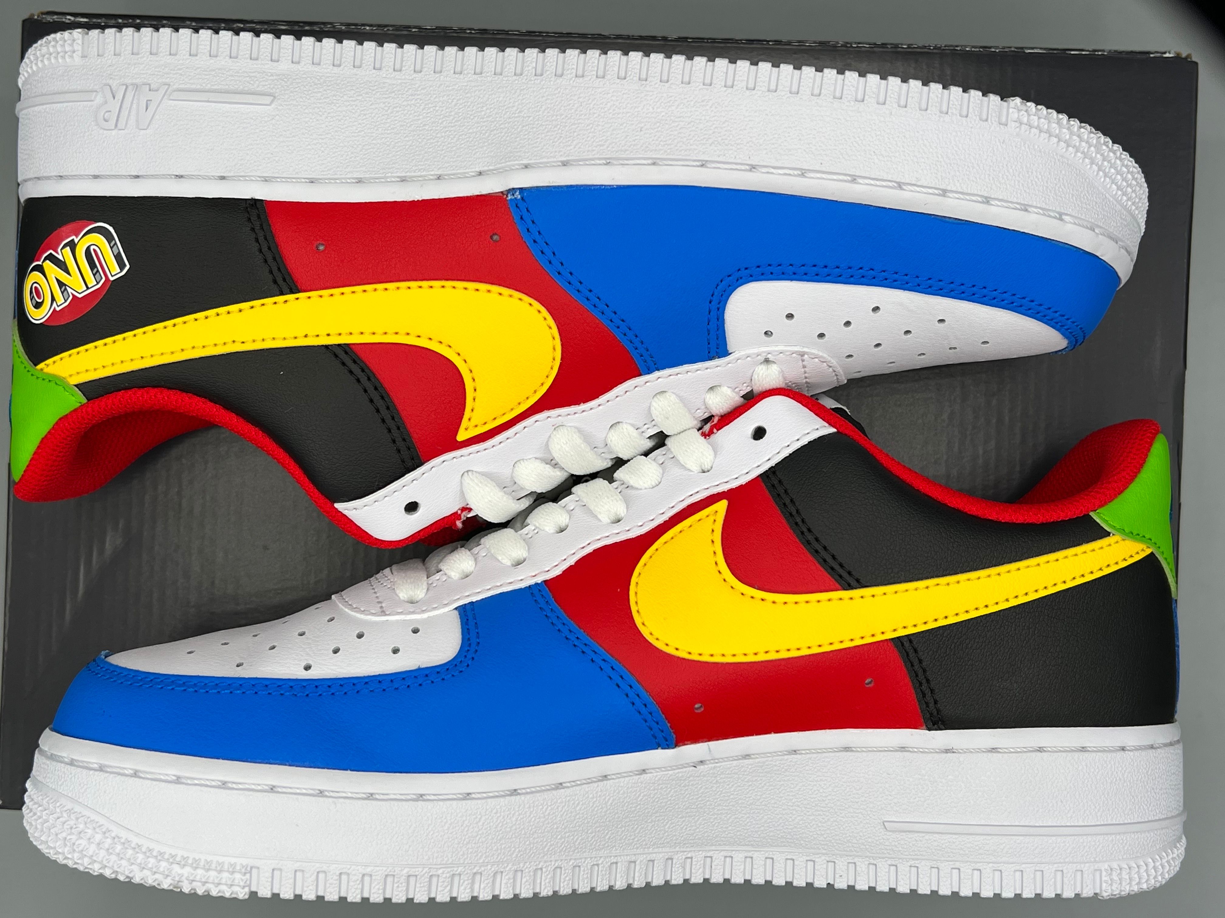 UNO x Nike Air Force 1 Low "White/Yellow/University Red"