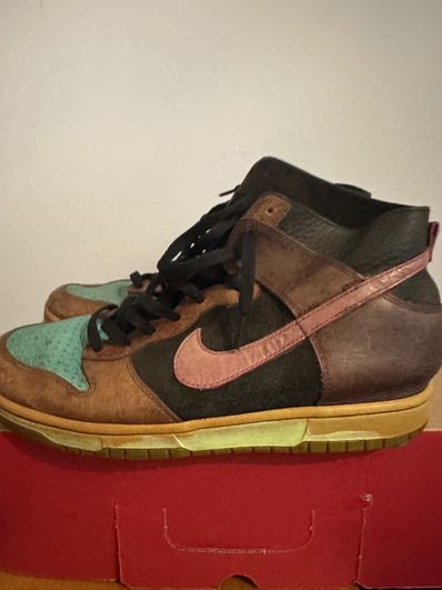 UNDEFEATED × Nike Dunk Hi Nl "Blue Reef/Cotton Candy-Black"