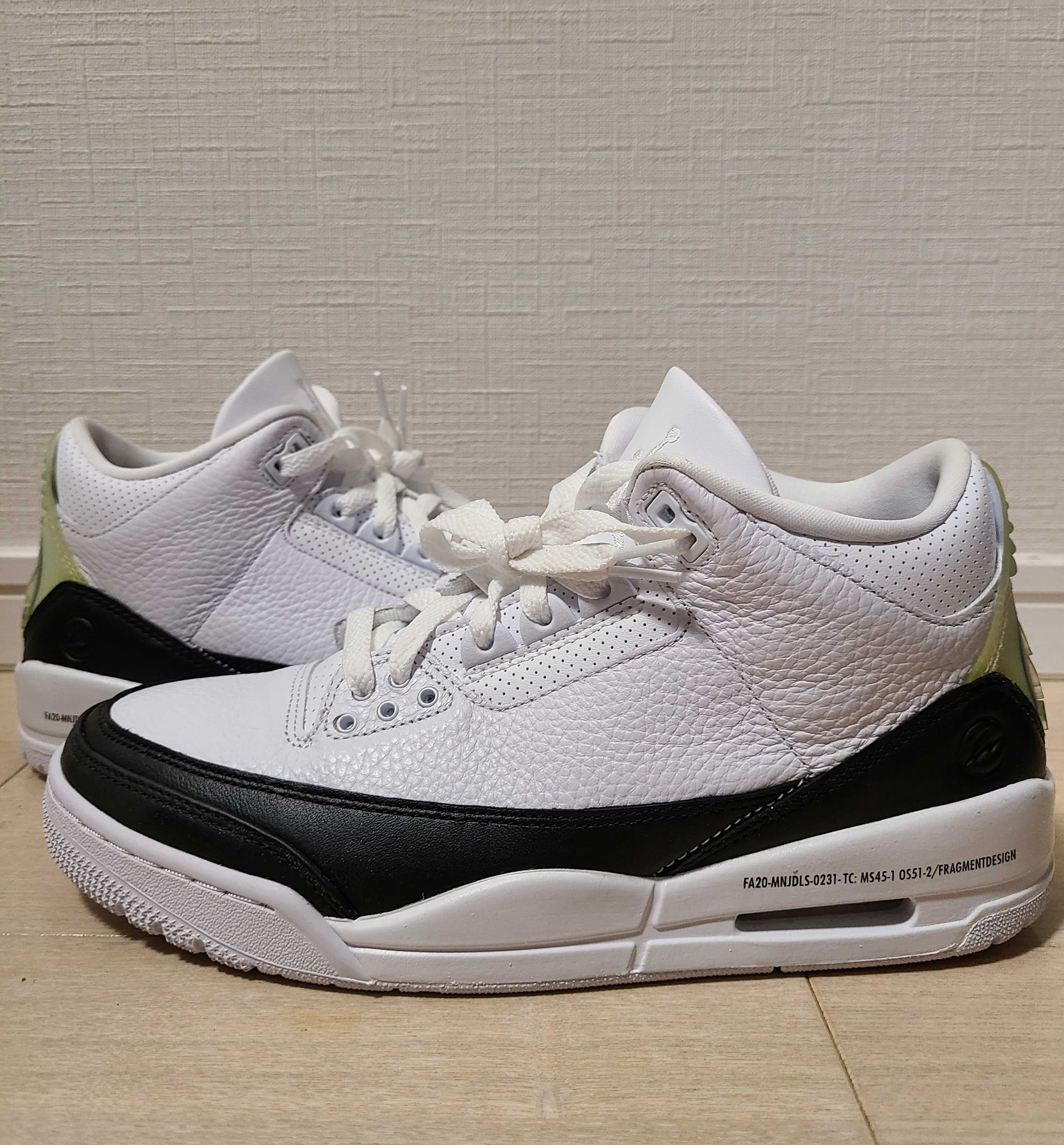 Fragment × Nike Air Jordan 3 "White/Black"