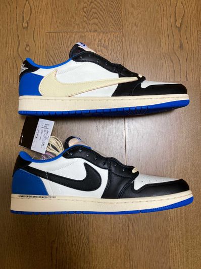 Travis Scott × fragment design × Nike Air Jordan 1 Low OG SP "Military Blue"