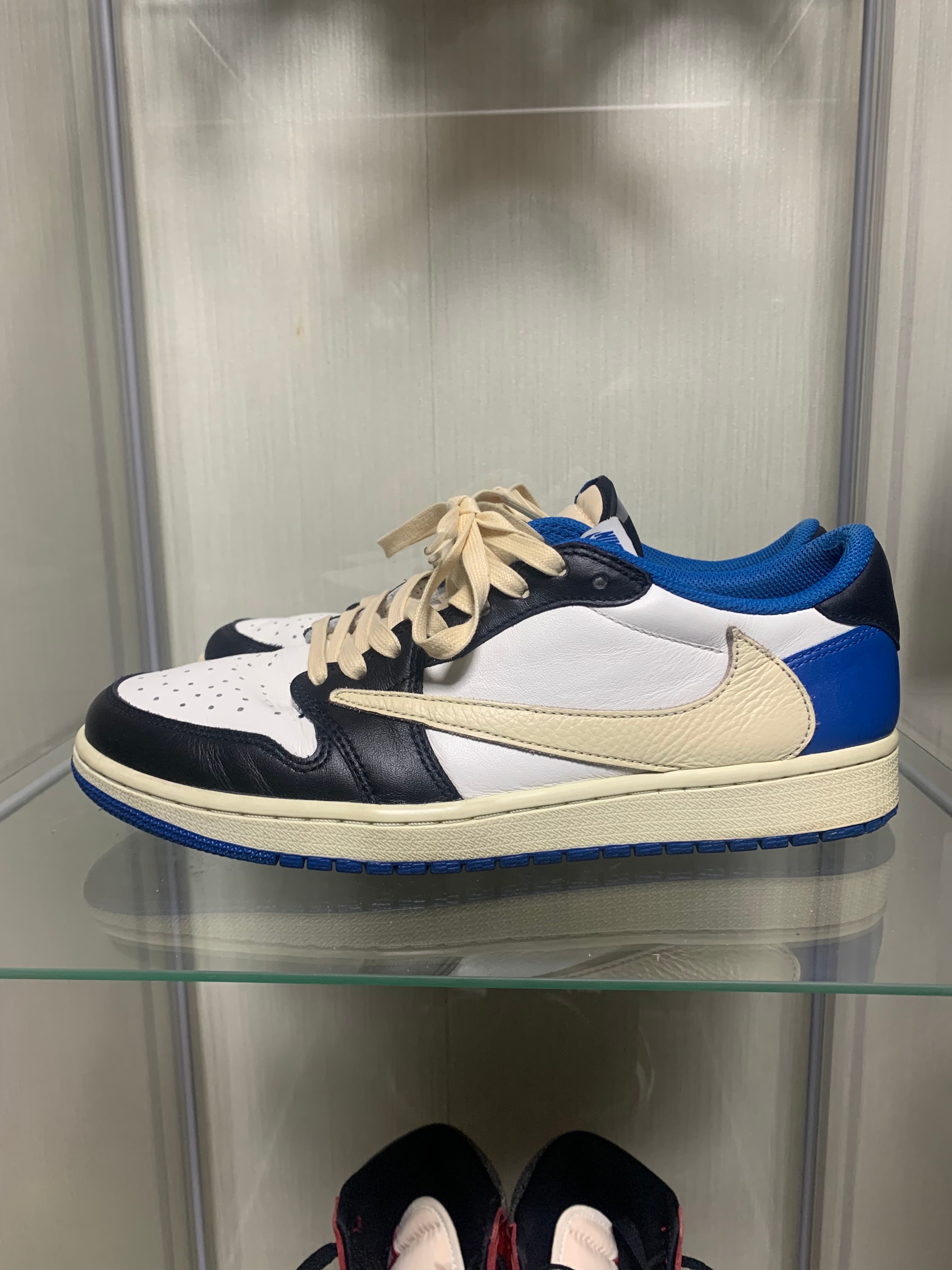 Travis Scott × fragment design × Nike Air Jordan 1 Low OG SP "Military Blue"