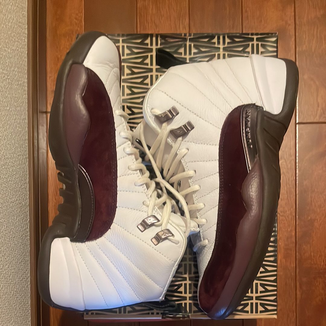 A Ma Maniere × Nike Women's Air Jordan 12 "White and Burgundy Crush"