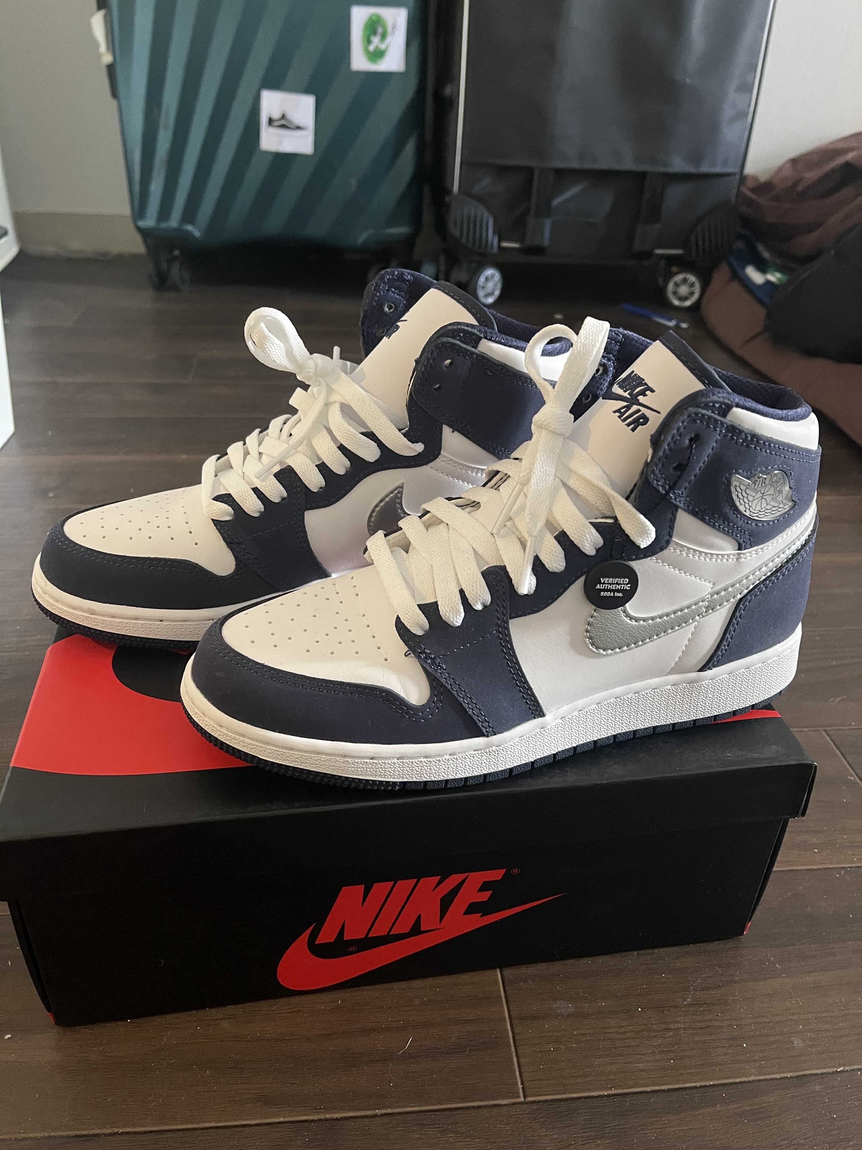 Nike GS Air Jordan 1 High OG CO.JP "Midnight Navy" (2020)(ブリーフケースなし)