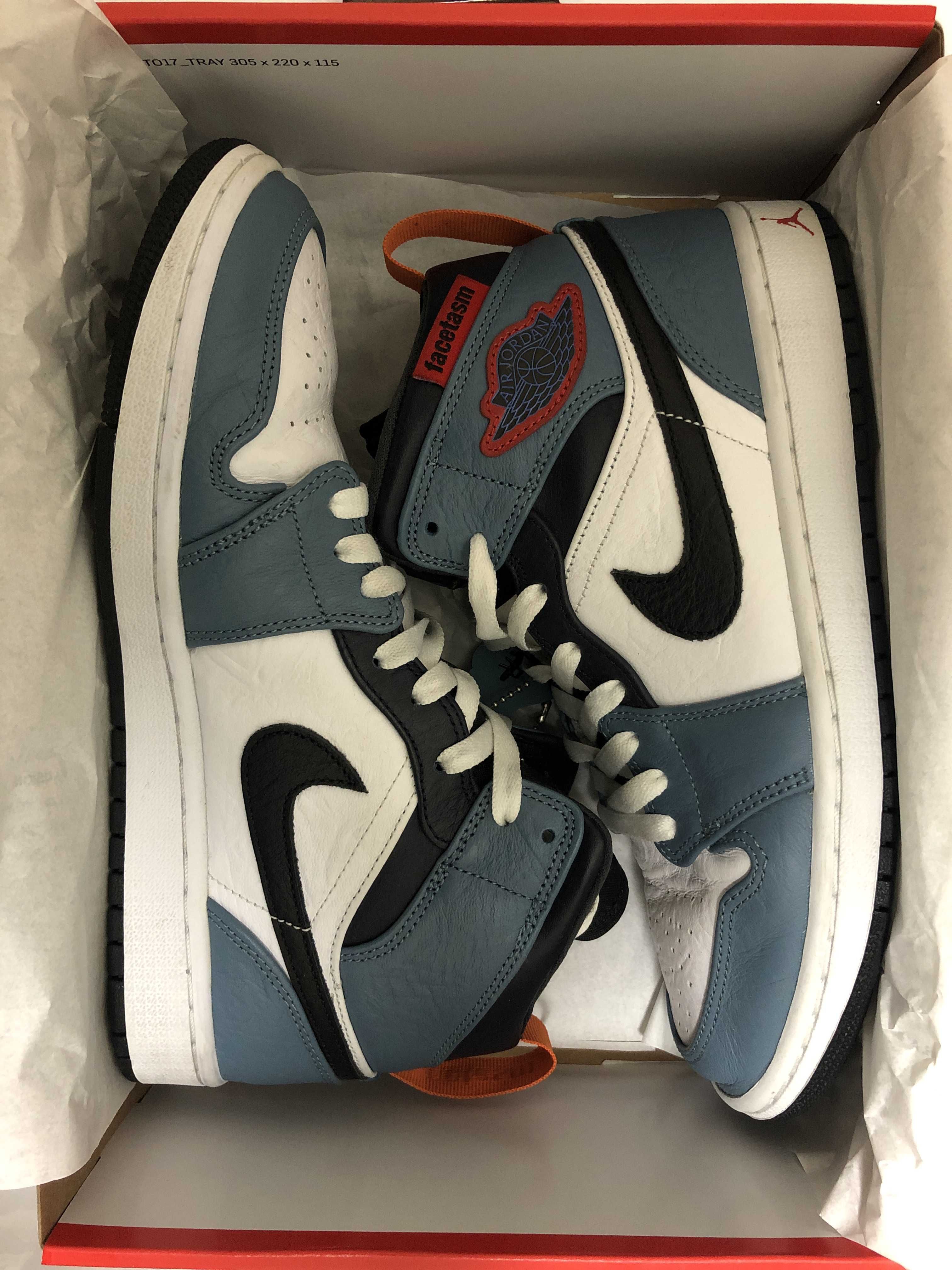 FACETASM × Nike Air Jordan 1 Mid "White/Navy"