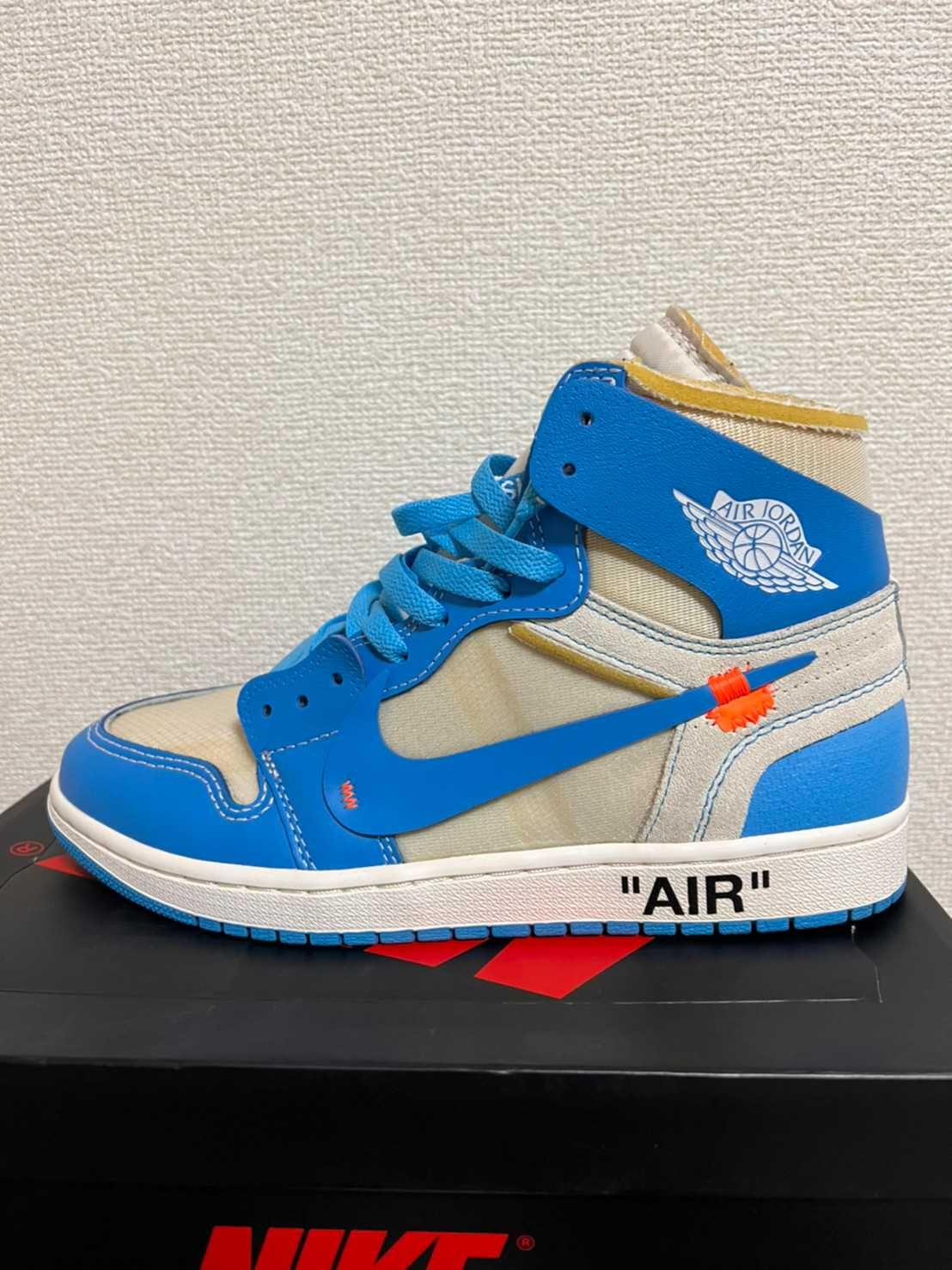 Off-White × Nike Air Jordan 1 High UNC "White/Dark Powder Blue"