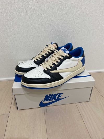 Travis Scott × fragment design × Nike Air Jordan 1 Low OG SP "Military Blue"