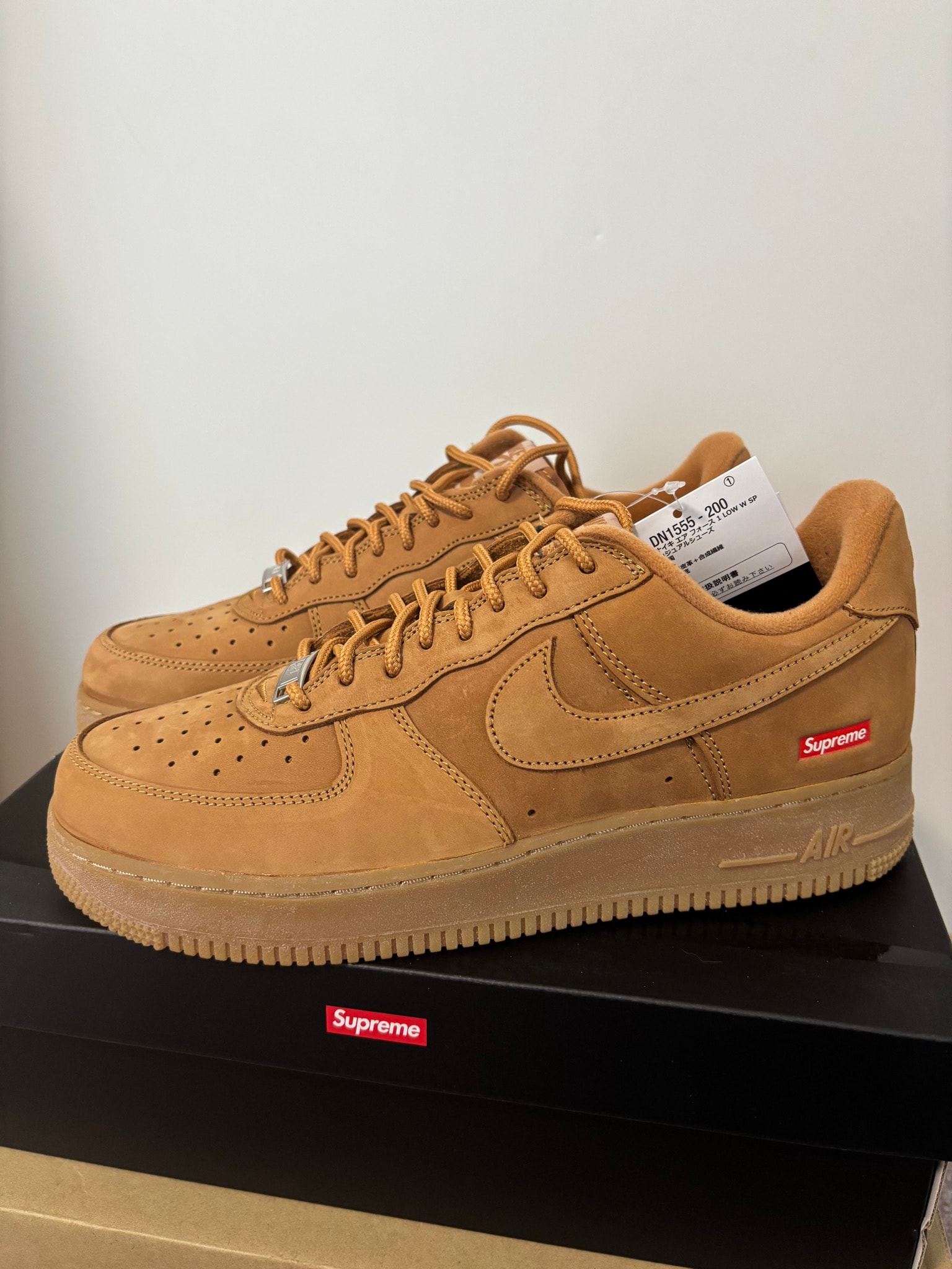 Supreme × Nike Air Force 1 Low "Flax/Wheat"
