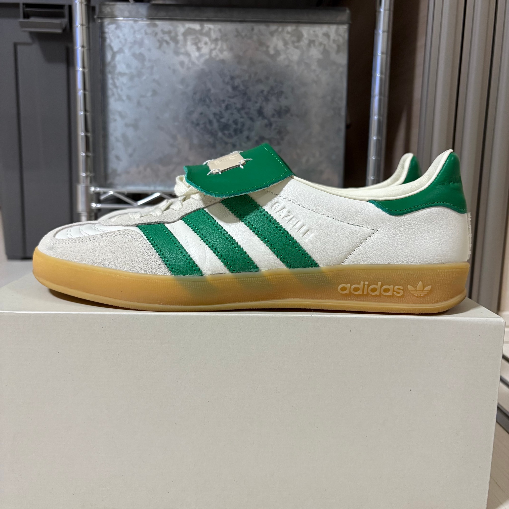 FOOT INDUSTRY × adidas Gazelle Indoor "Off White/Green"