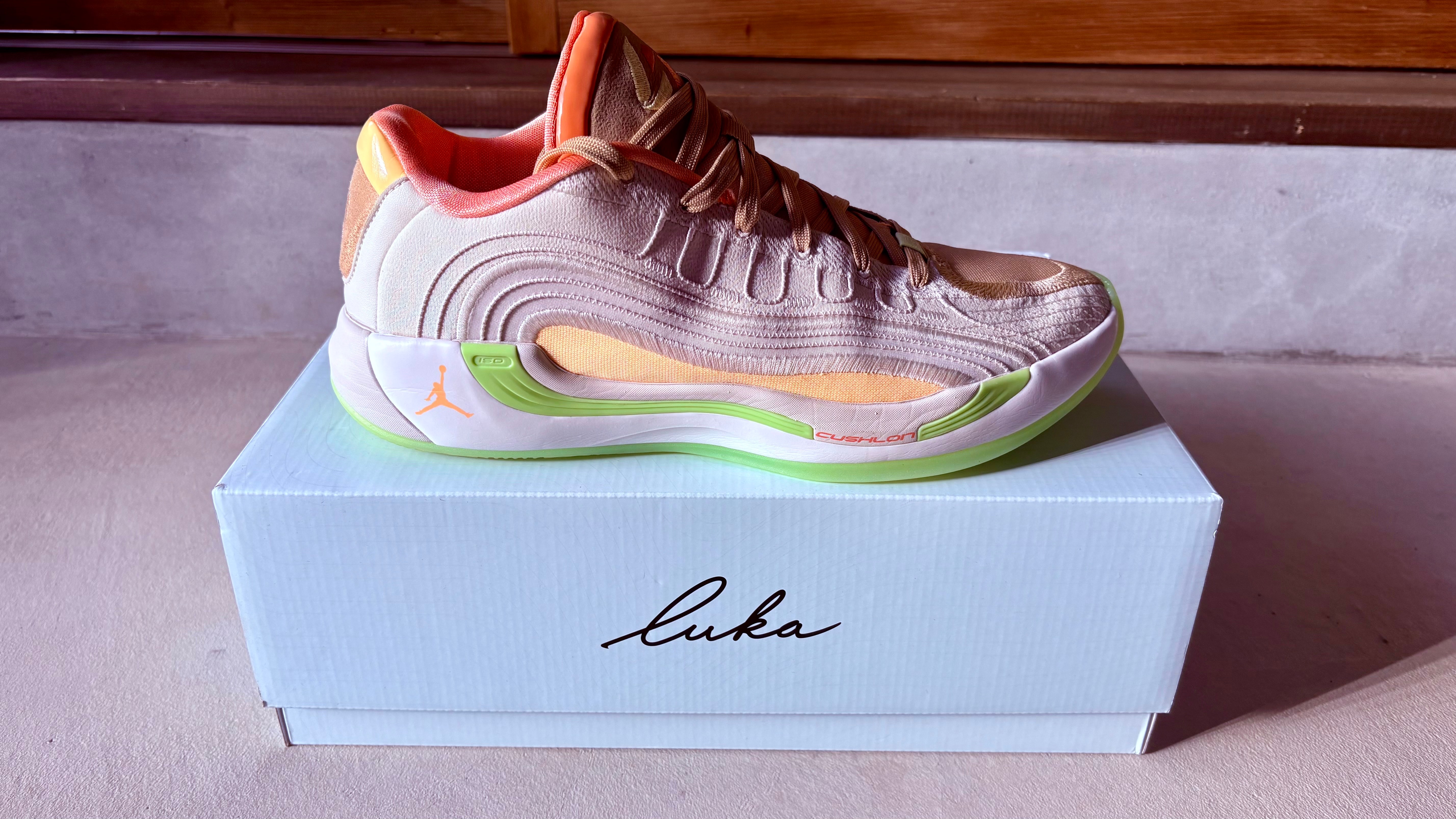 Nike Jordan Luka 4 "Light Orewood and Tangerine"