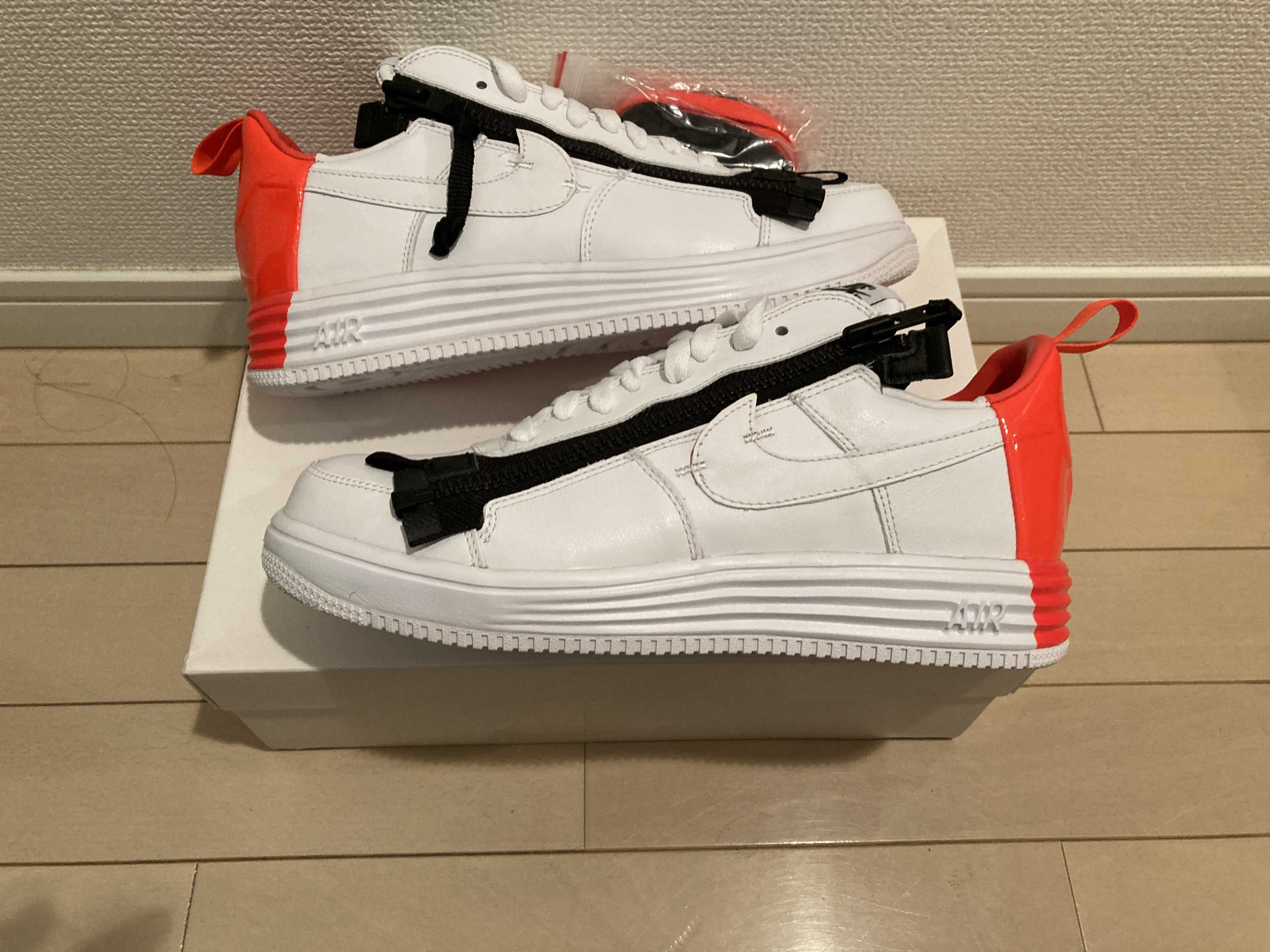 Acronym × Nike Lunar Force 1 Low "White/Bright Crimson"
