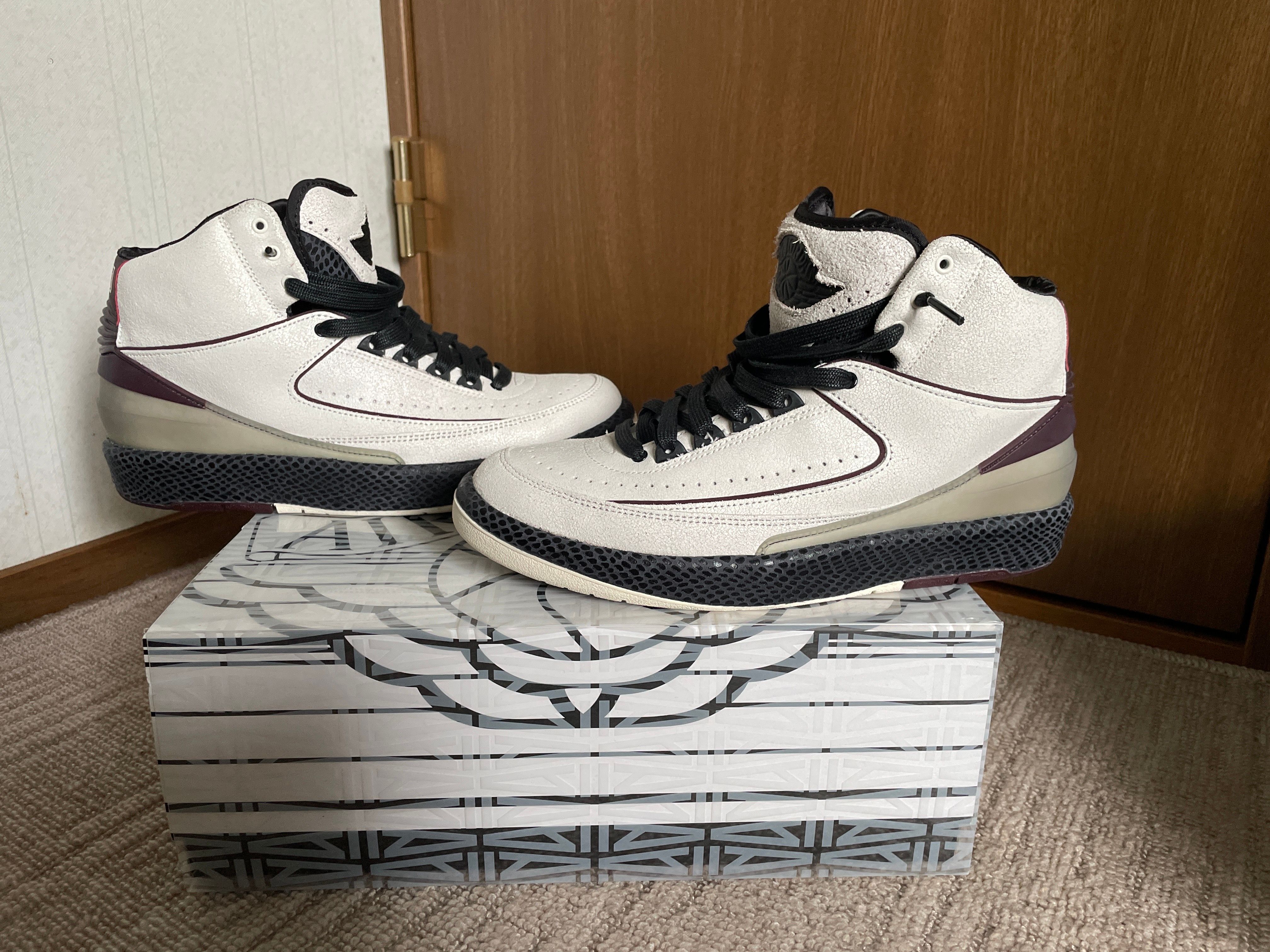A Ma Maniere × Nike Air Jordan 2 "Airness/Sail and Burgundy"
