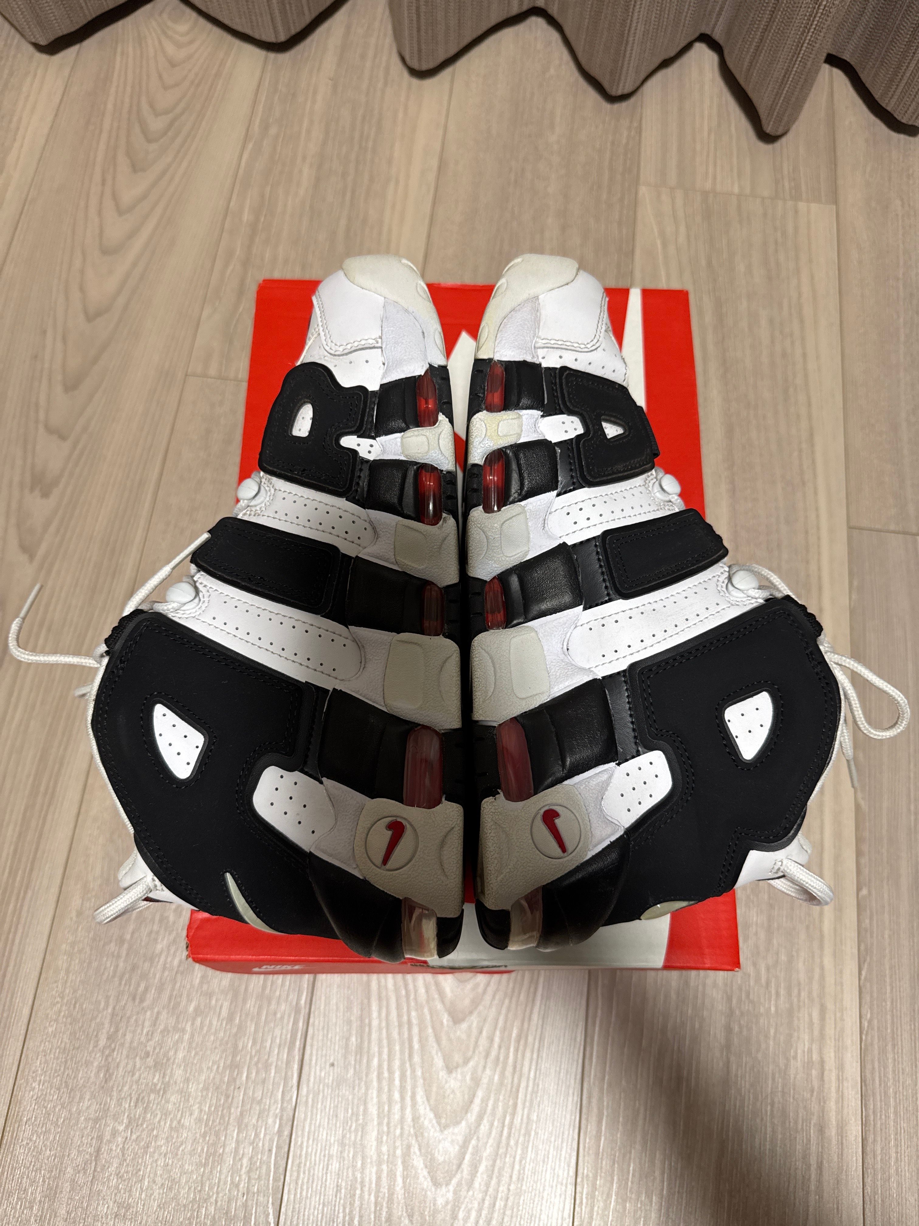 NIKE AIR MORE UPTEMPO "WHITE/BLACK/UNIVERSITY RED"(2020)