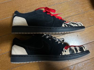 Sole Fly × Nike Air Jordan 1 Low "Black and Sport Red"