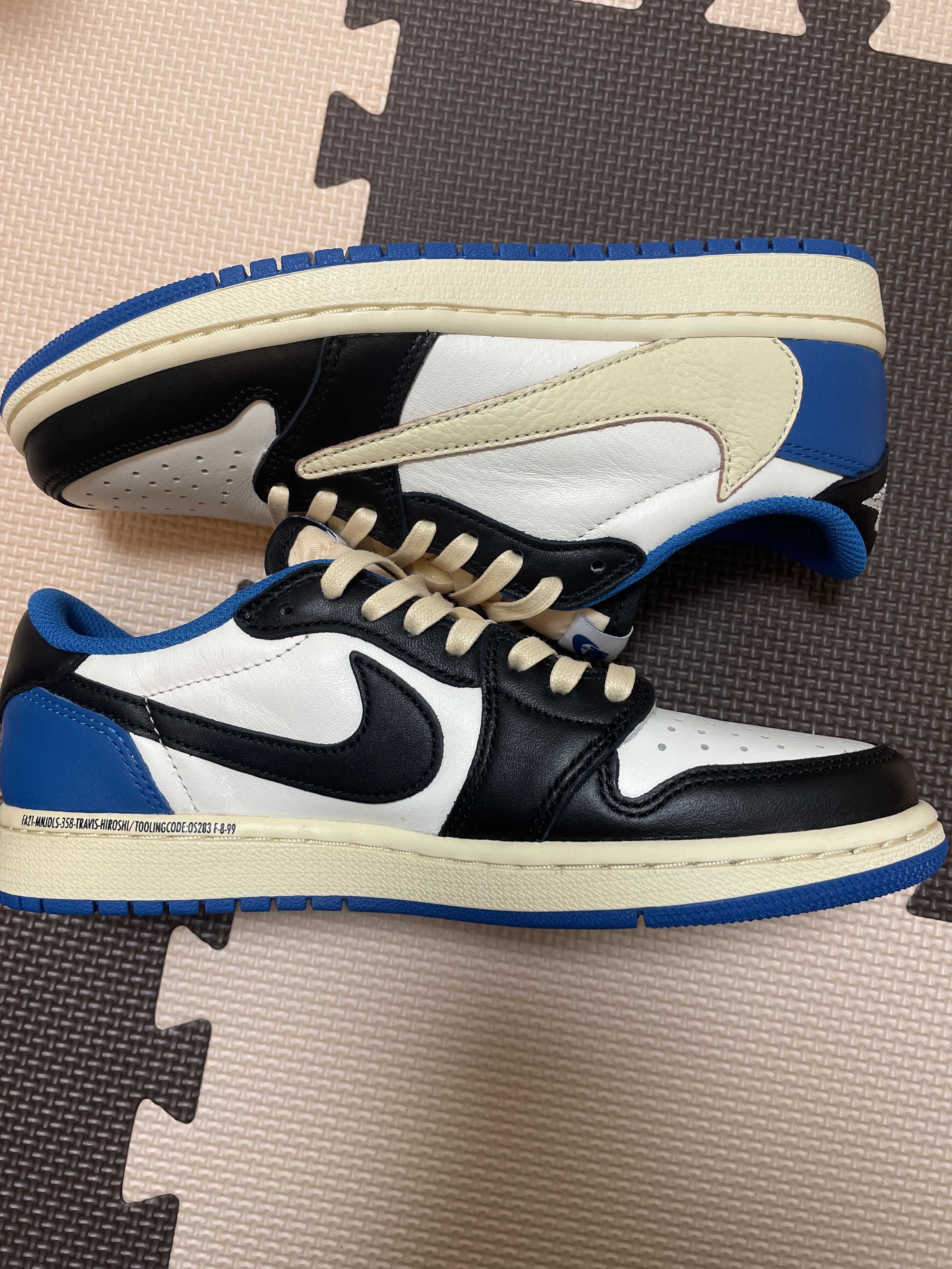 Travis Scott × fragment design × Nike Air Jordan 1 Low OG SP "Military Blue"