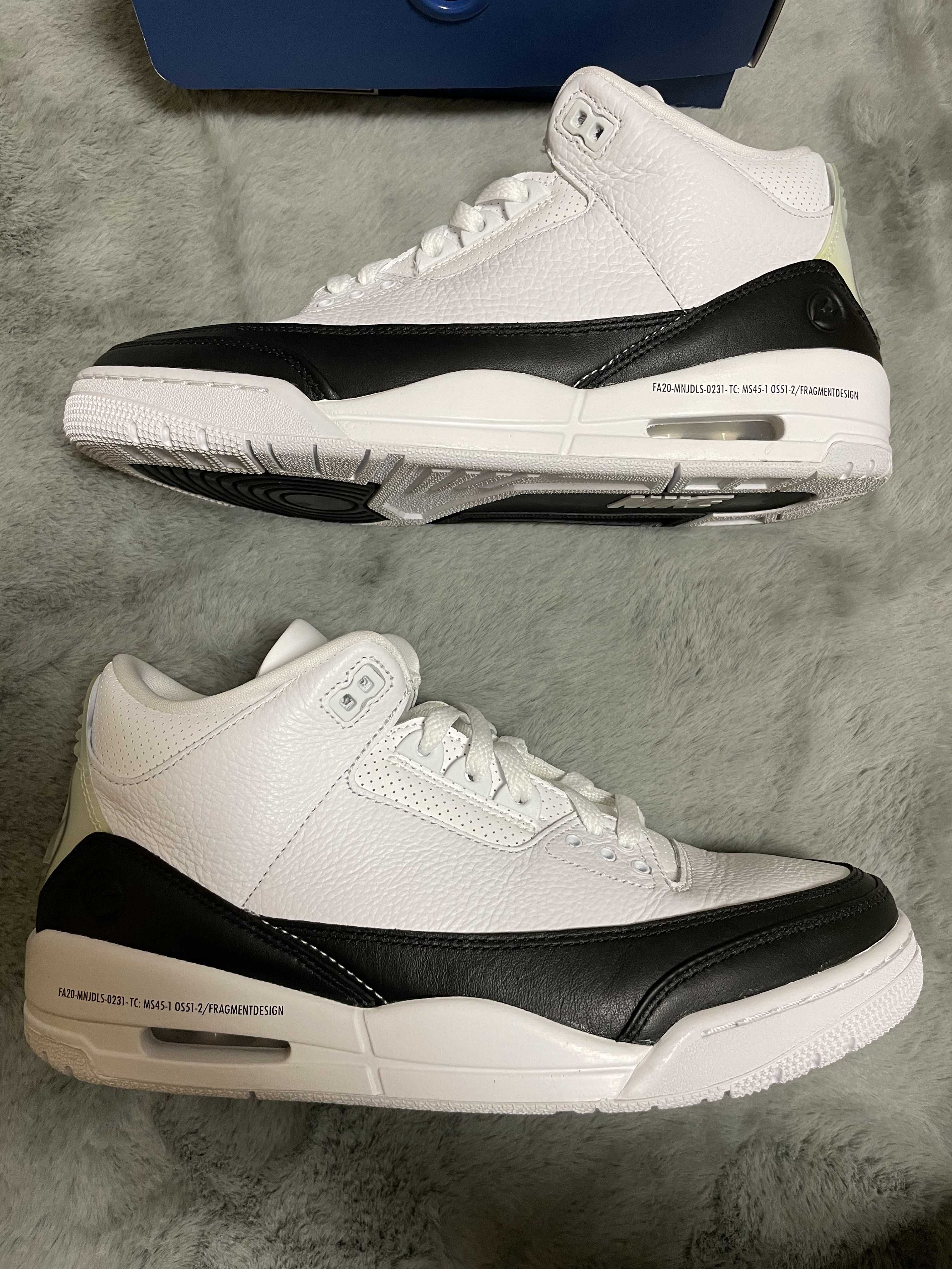 Fragment × Nike Air Jordan 3 "White/Black"