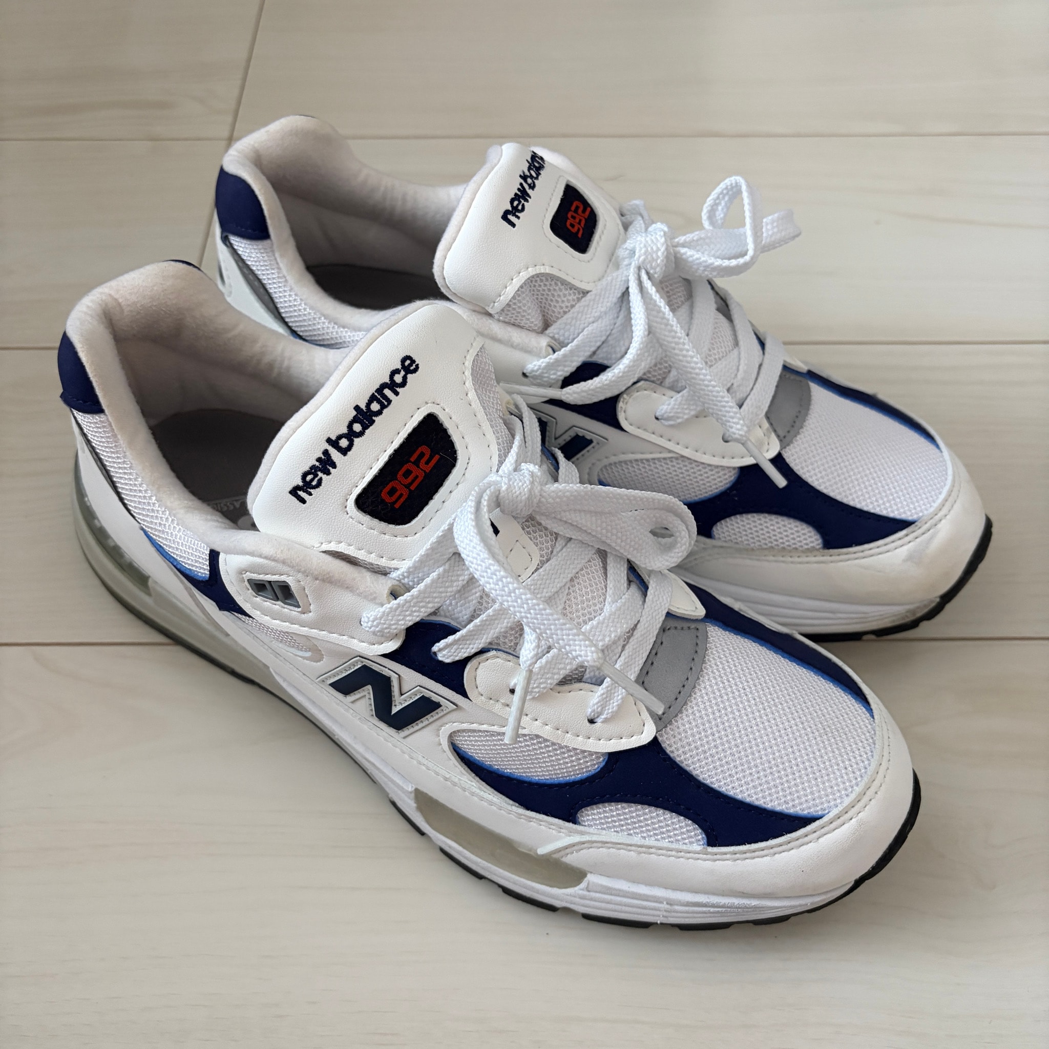 New Balance 992 Made in USA "White Navy"