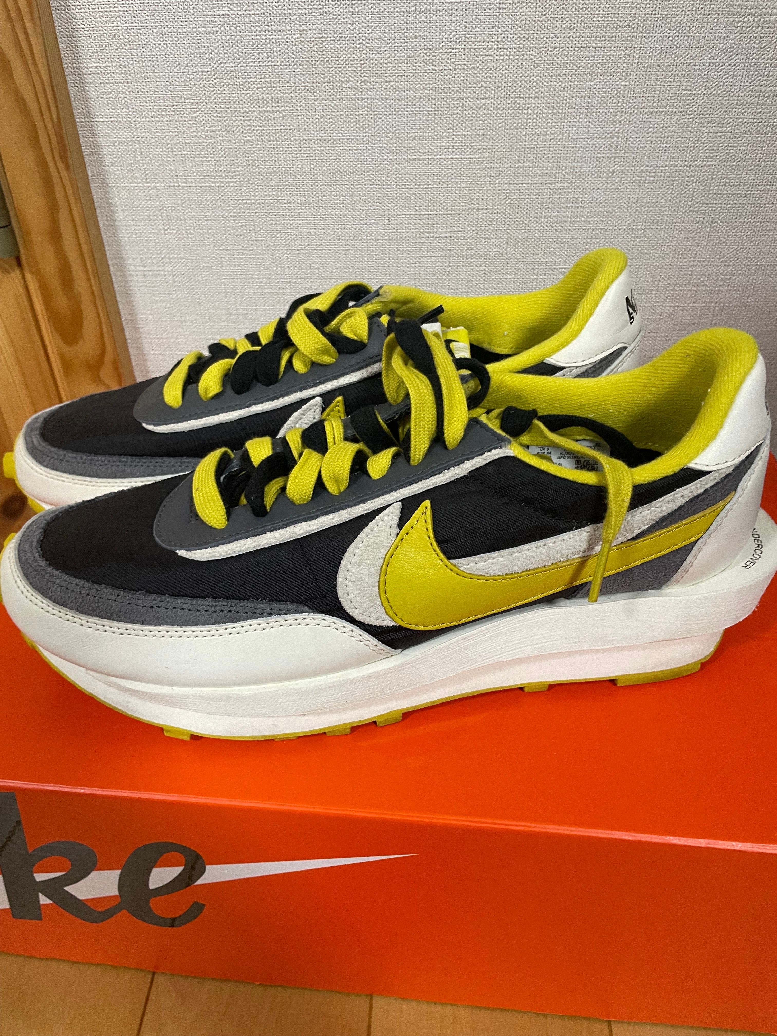 UNDERCOVER × sacai × Nike LD Waffle "Black/Sail-Dark Grey-Bright Citron"