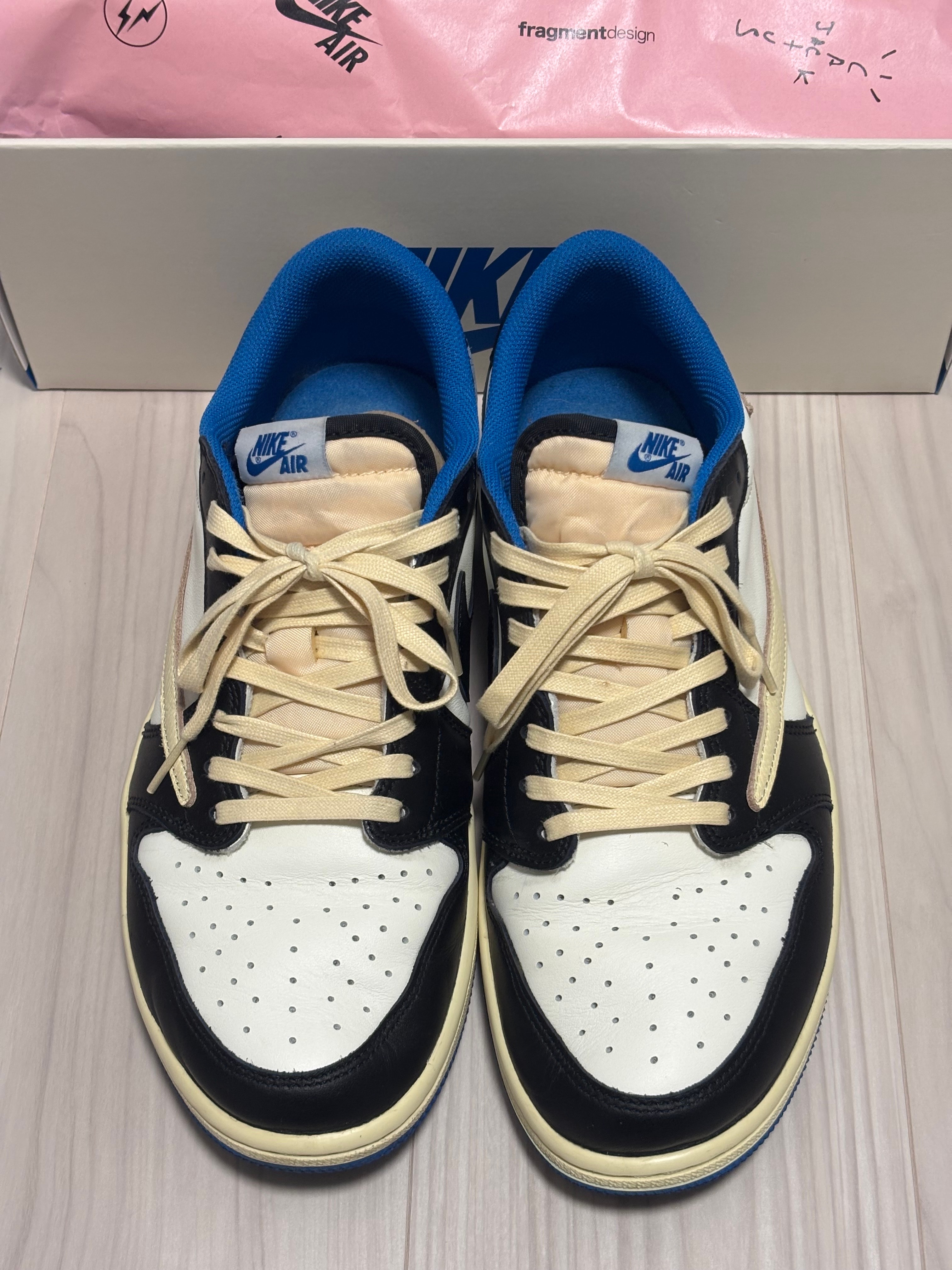 Travis Scott × fragment design × Nike Air Jordan 1 Low OG SP "Military Blue"