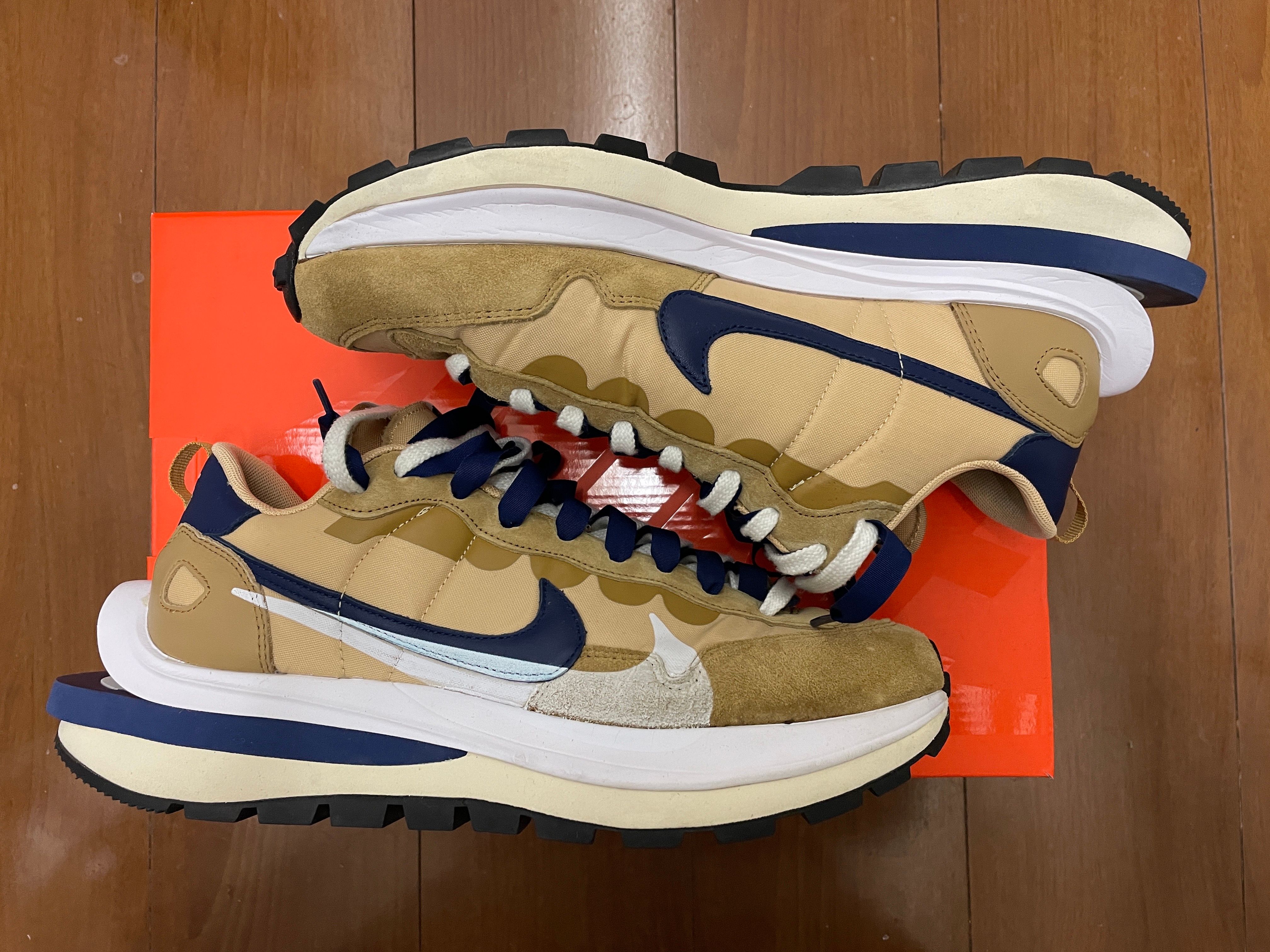 Sacai × Nike Vapor Waffle "Sesame And Blue Void"
