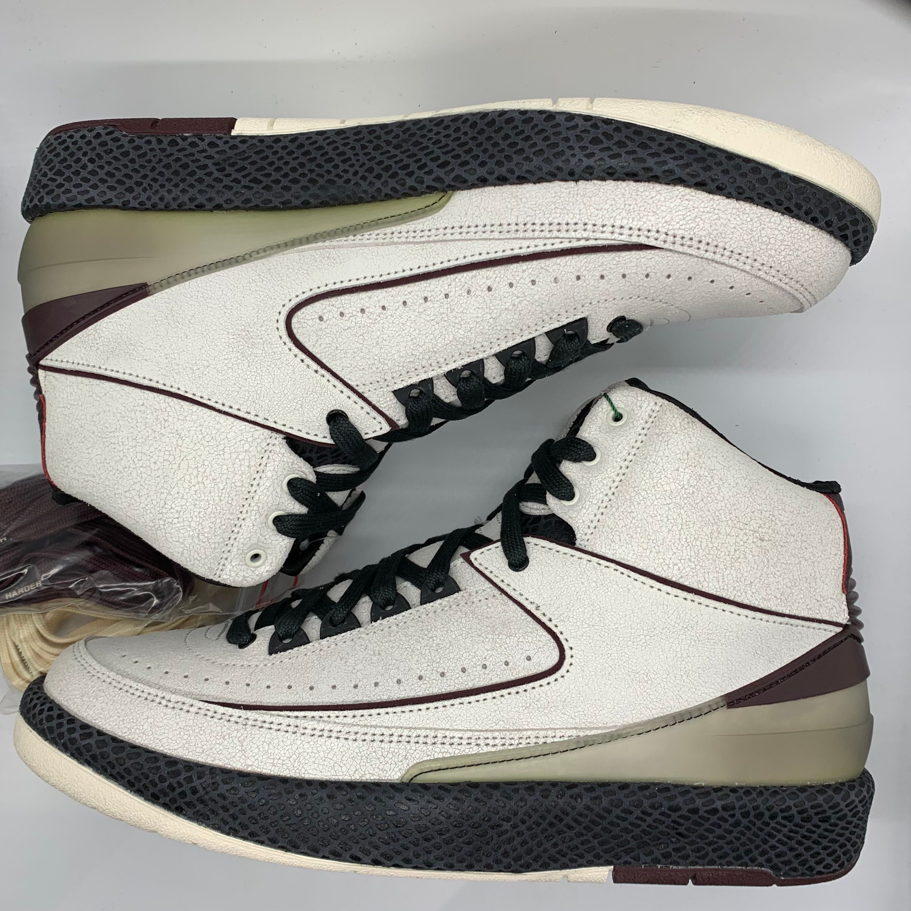 A Ma Maniere × Nike Air Jordan 2 "Airness/Sail and Burgundy"