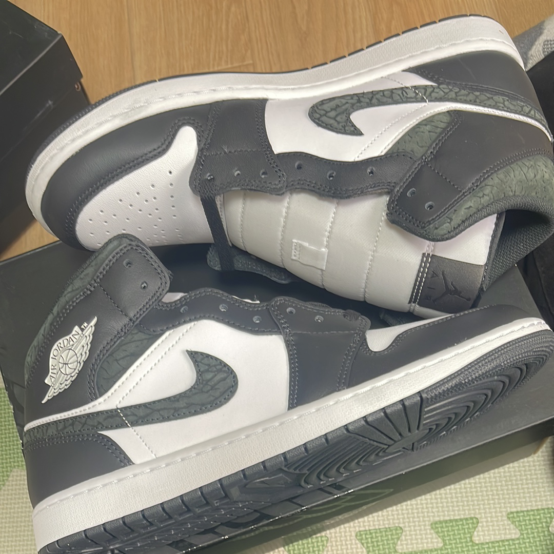 Nike Air Jordan 1 Mid "Panda Elephant/Safari"