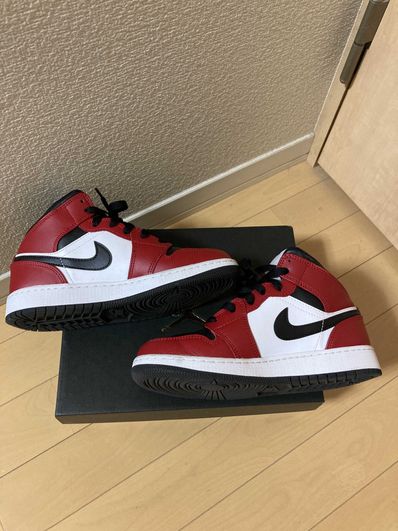 Nike GS Air Jordan 1 Mid "Black/Gym Red-White"
