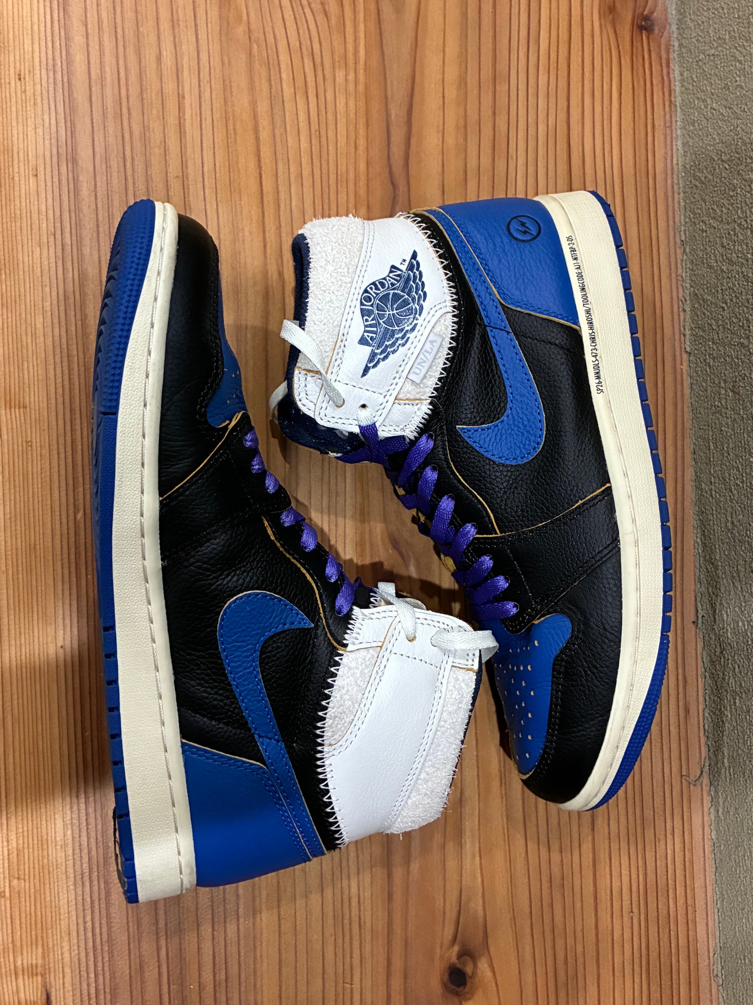 fragment design × UNION × Nike Air Jordan 1 High OG "Sport Royal"