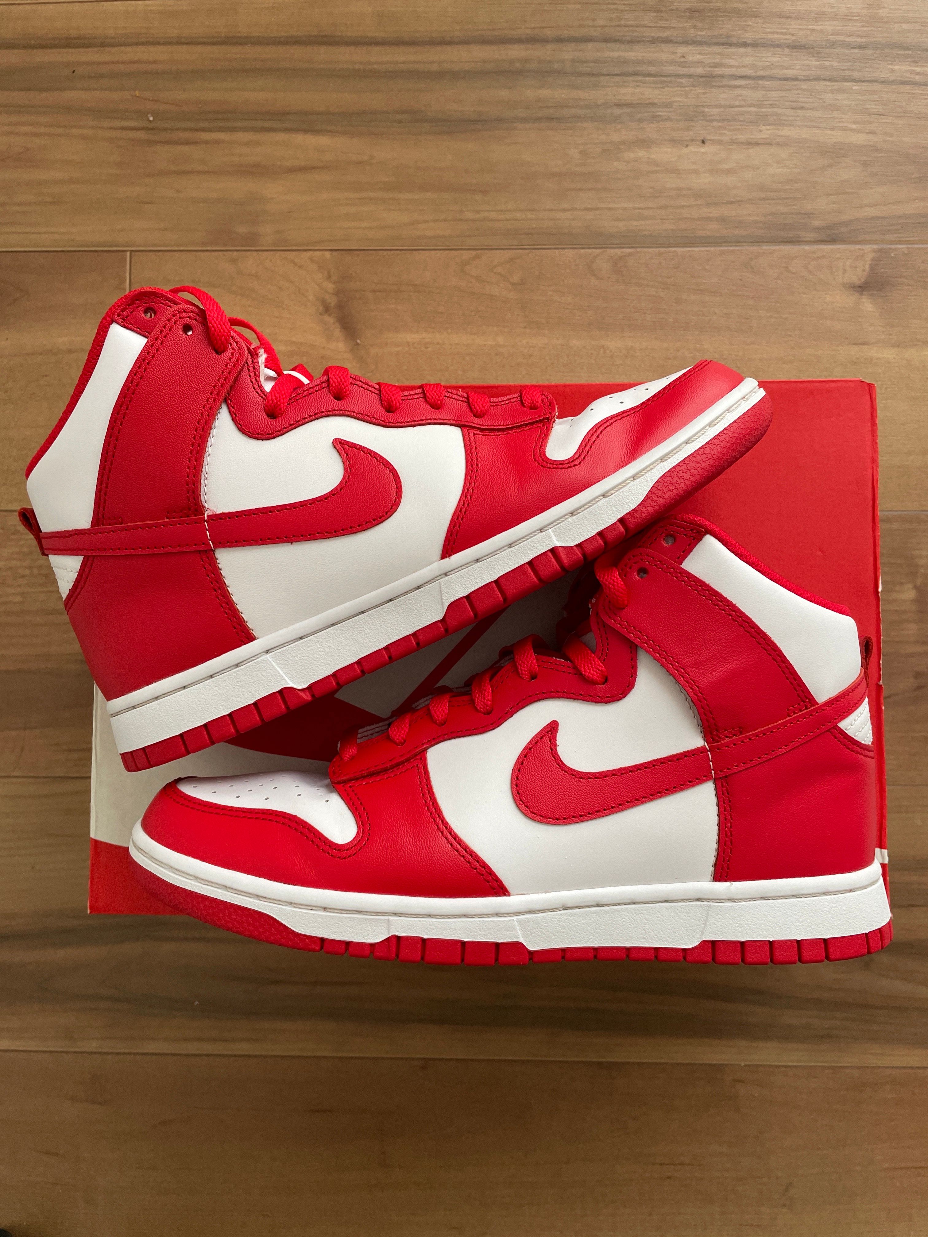 Nike Dunk High "Championship White and Red"