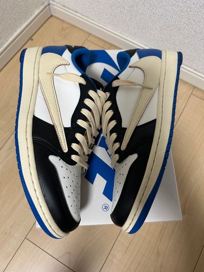 Travis Scott × fragment design × Nike Air Jordan 1 Low OG SP "Military Blue"