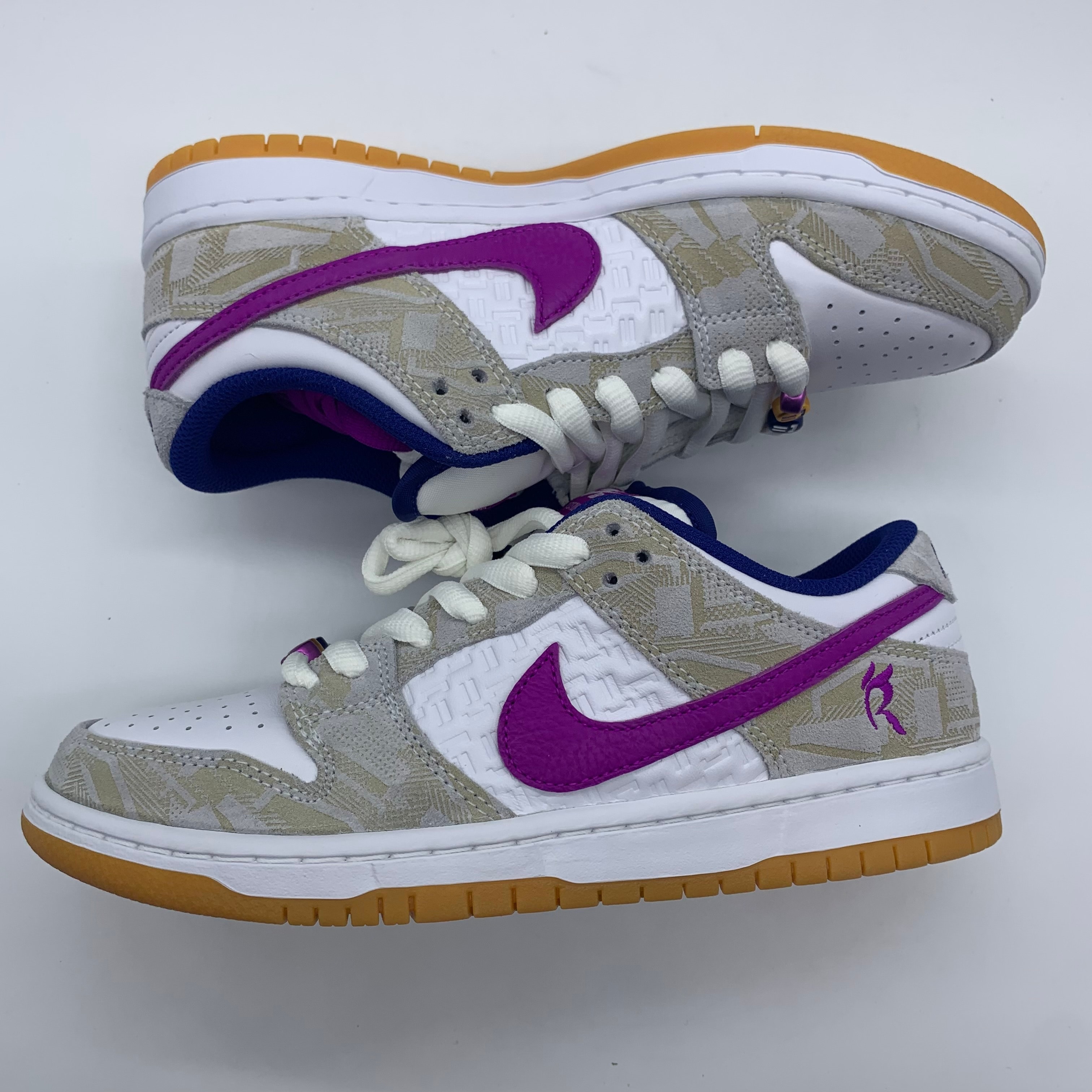 Rayssa Leal × Nike SB Dunk Low PRM "Pure Platinum and Vivid Purple"