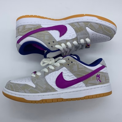 Rayssa Leal × Nike SB Dunk Low PRM "Pure Platinum and Vivid Purple"