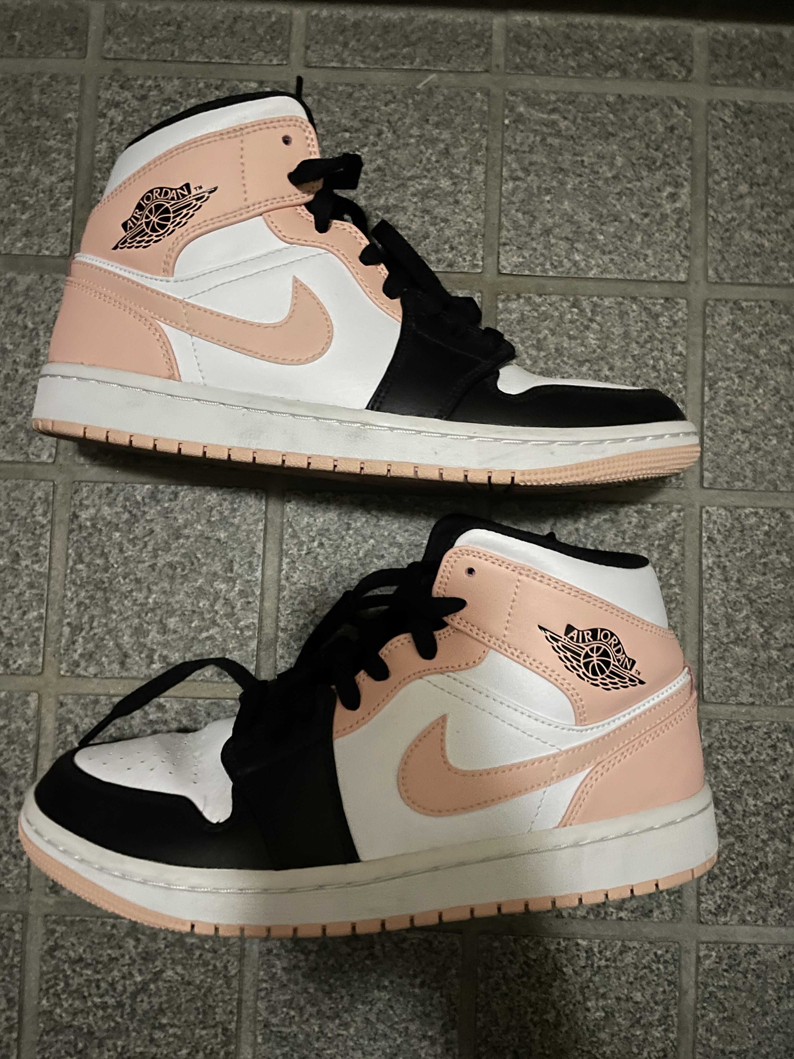 NIKE AIR JORDAN 1 MID "WHITE/BLACK/CRIMSON TINT"