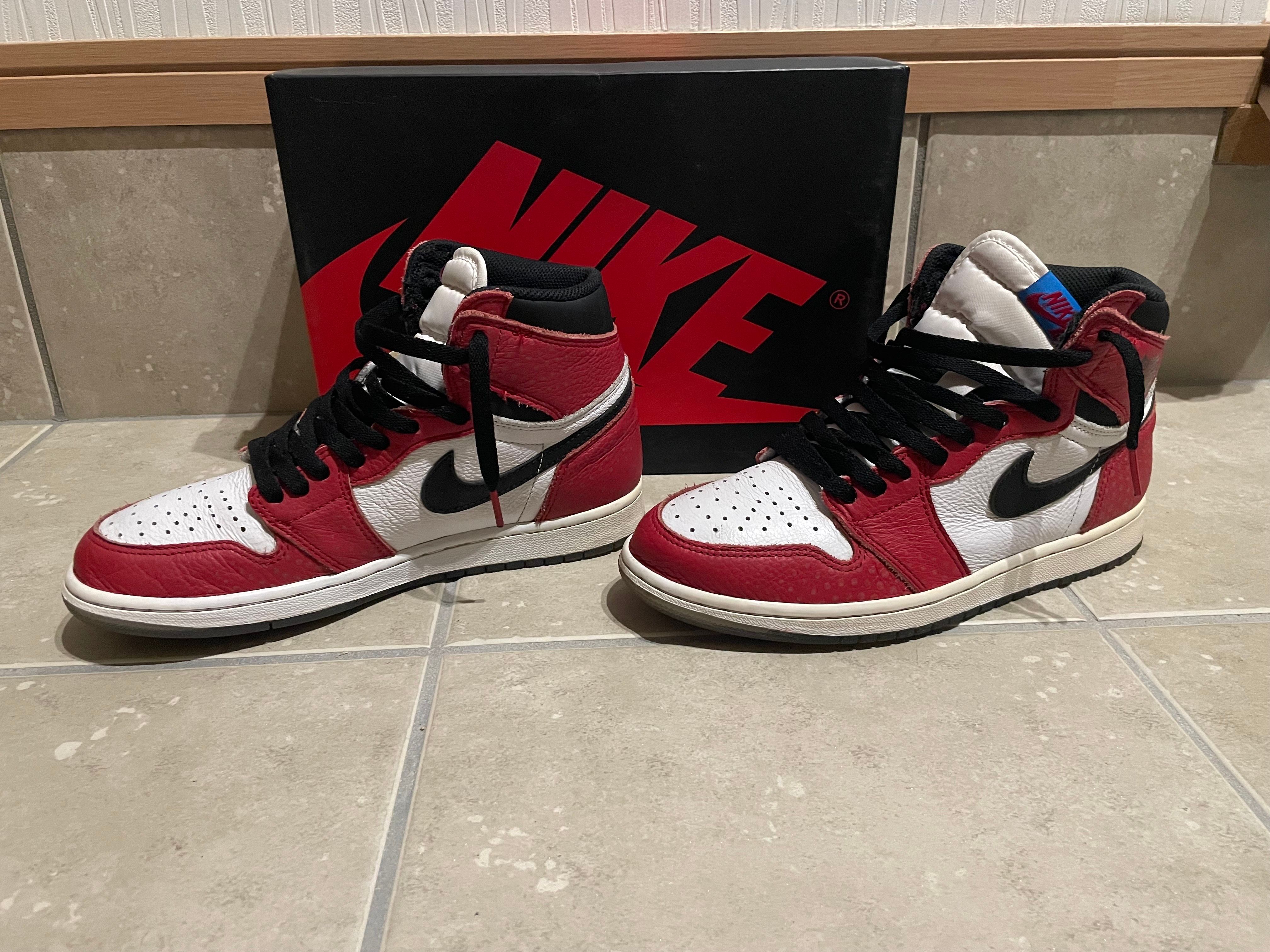 Spiderman × Nike Air Jordan 1 Origin Story "Gym Red/White/Photo Blue/Black"