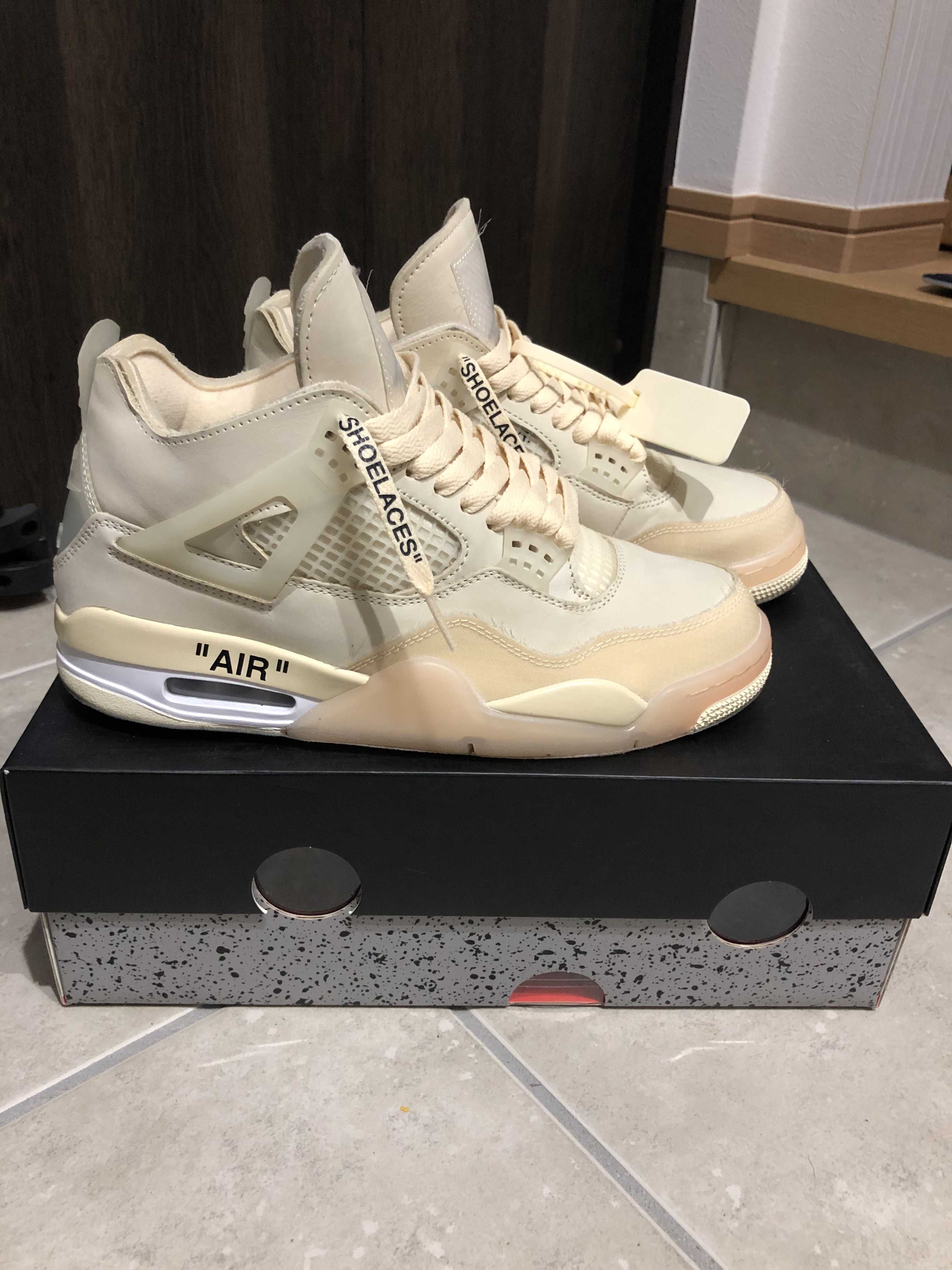 Off-White × Nike Women's Air Jordan 4 SP "Sail"