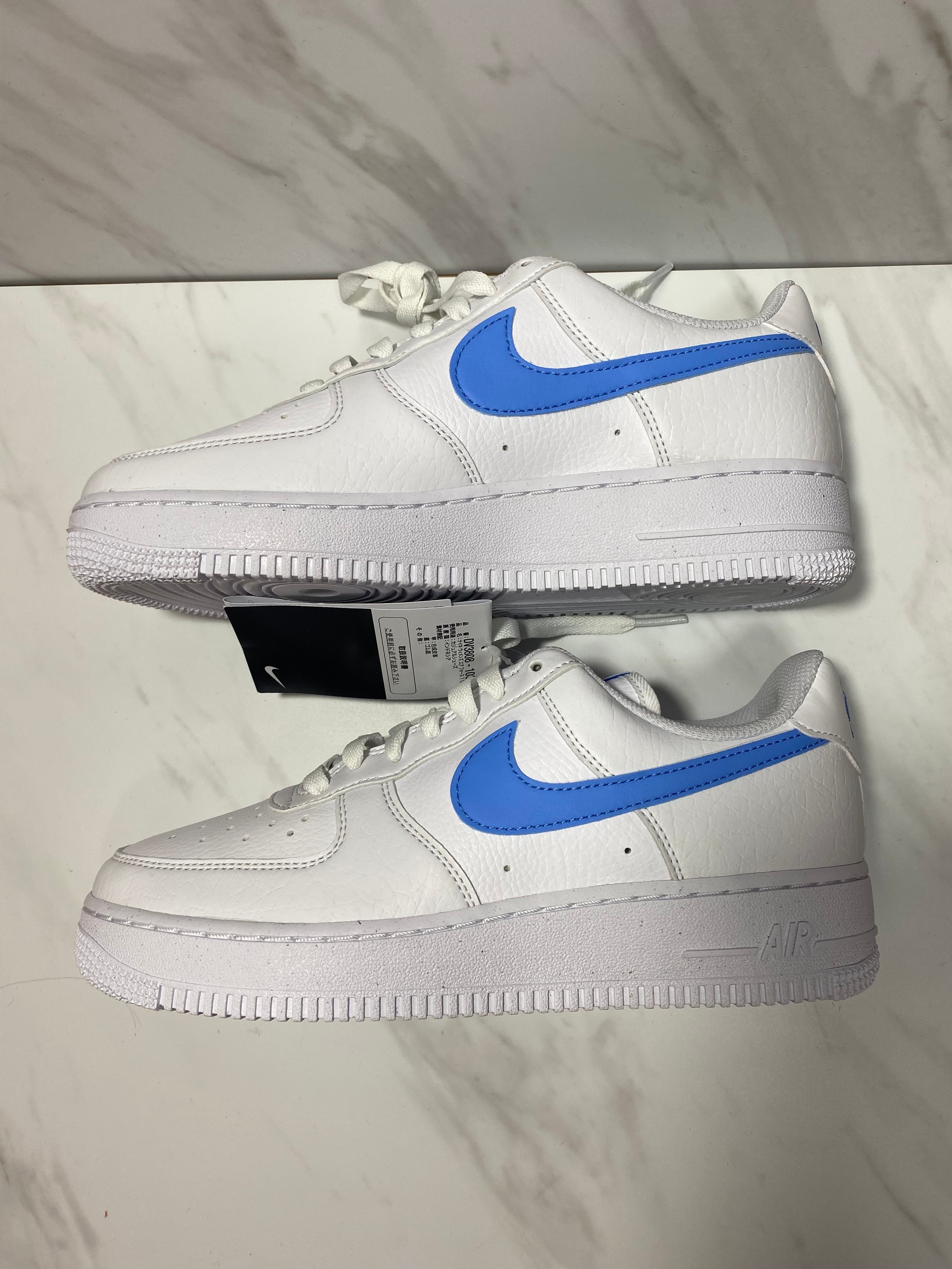 Nike Women's Air Force 1 '07 Next Nature "White/University Blue/White Volt"