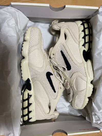 Stussy × Nike Air Zoom Spiridon CG 2 "Fossil/Black"