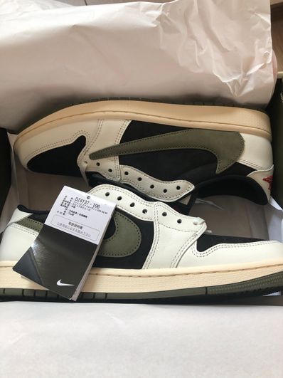 Travis Scott × Nike Women's Air Jordan 1 Low OG "Medium Olive"