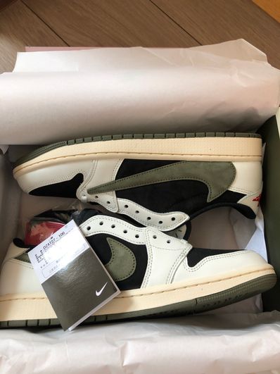 Travis Scott × Nike Women's Air Jordan 1 Low OG "Medium Olive"