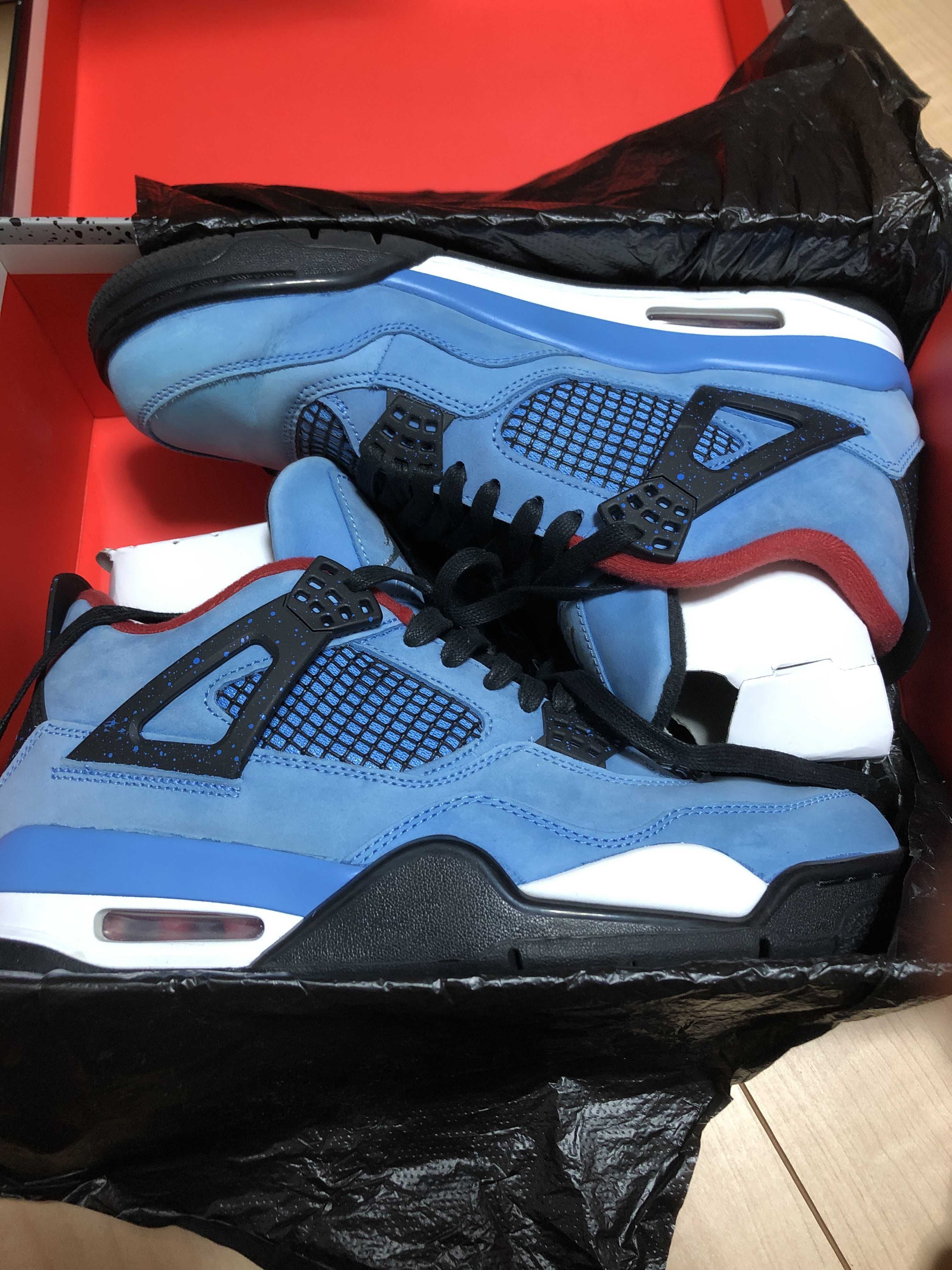 Travis Scott × Nike Air Jordan 4 Retro Cactus Jack "University Blue"