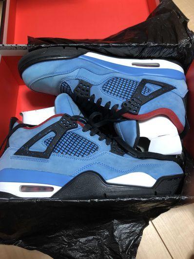 Travis Scott × Nike Air Jordan 4 Retro Cactus Jack "University Blue"