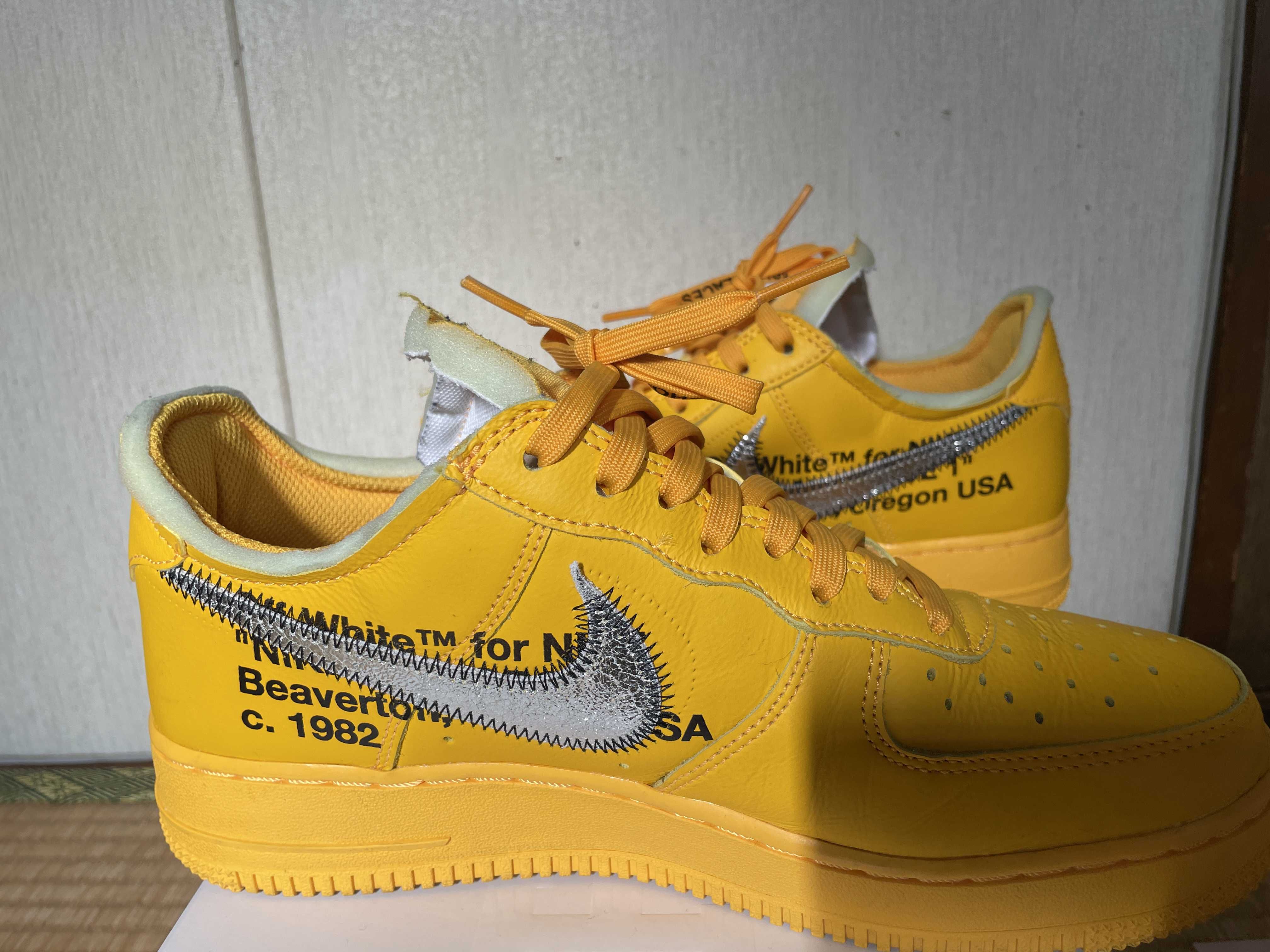 Off-White × Nike Air Force 1 Low "University Gold"
