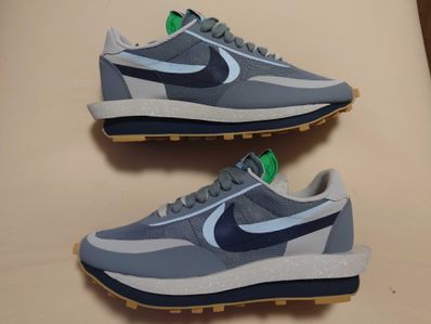 CLOT × Sacai × Nike LD Waffle "Grey Obsidian/Cool Grey"