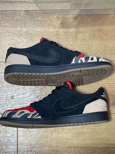 Sole Fly × Nike Air Jordan 1 Low "Black and Sport Red"