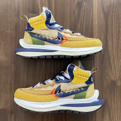 Jean-Paul Gaultier × sacai × Nike VaporWaffle "Sesame/Multi Color"
