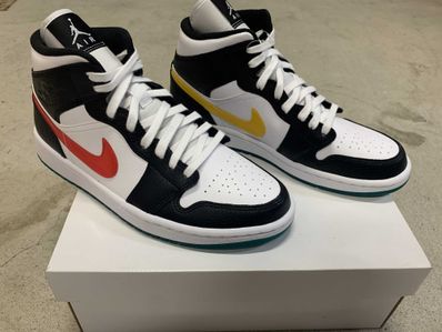 Nike Women's Air Jordan 1 Mid "White/Red/Yellow"