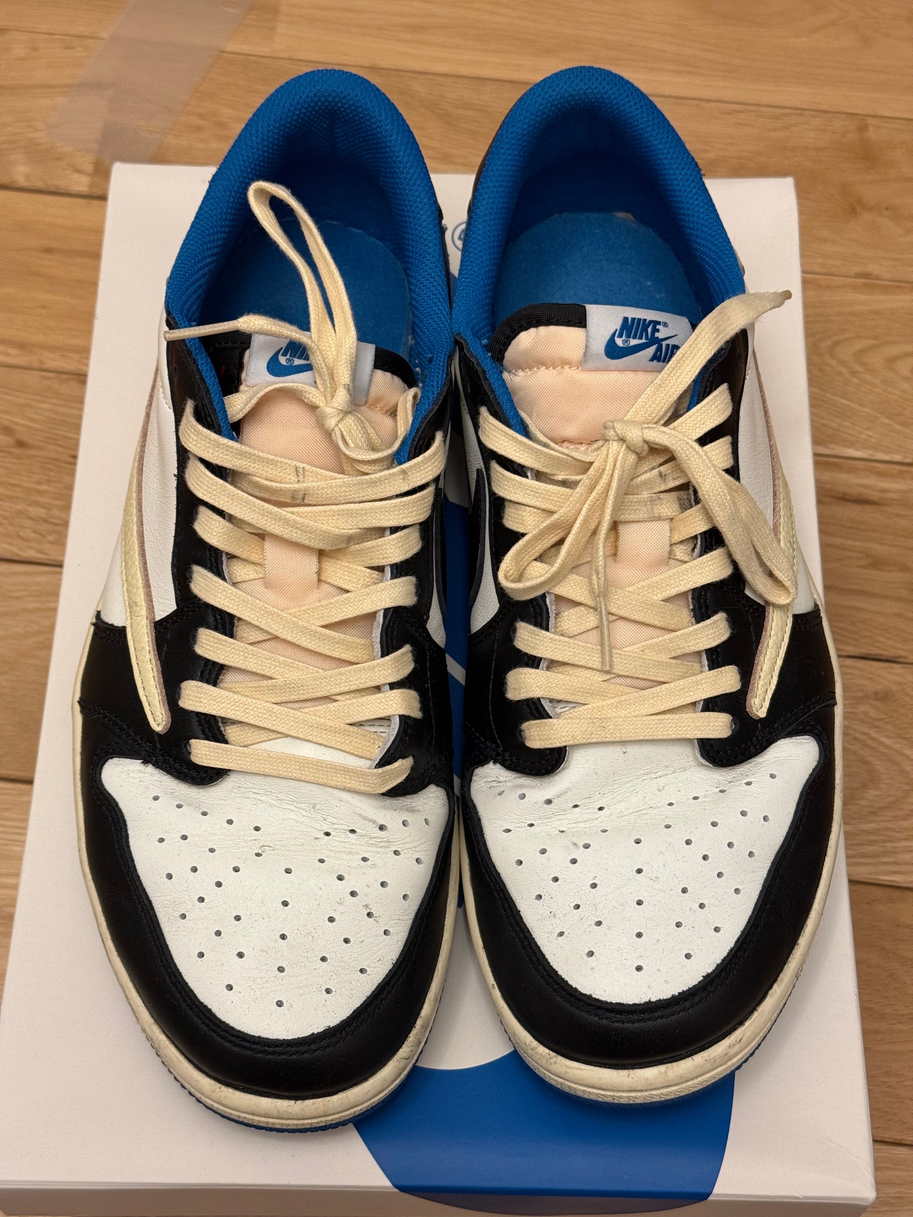 Travis Scott × fragment design × Nike Air Jordan 1 Low OG SP "Military Blue"