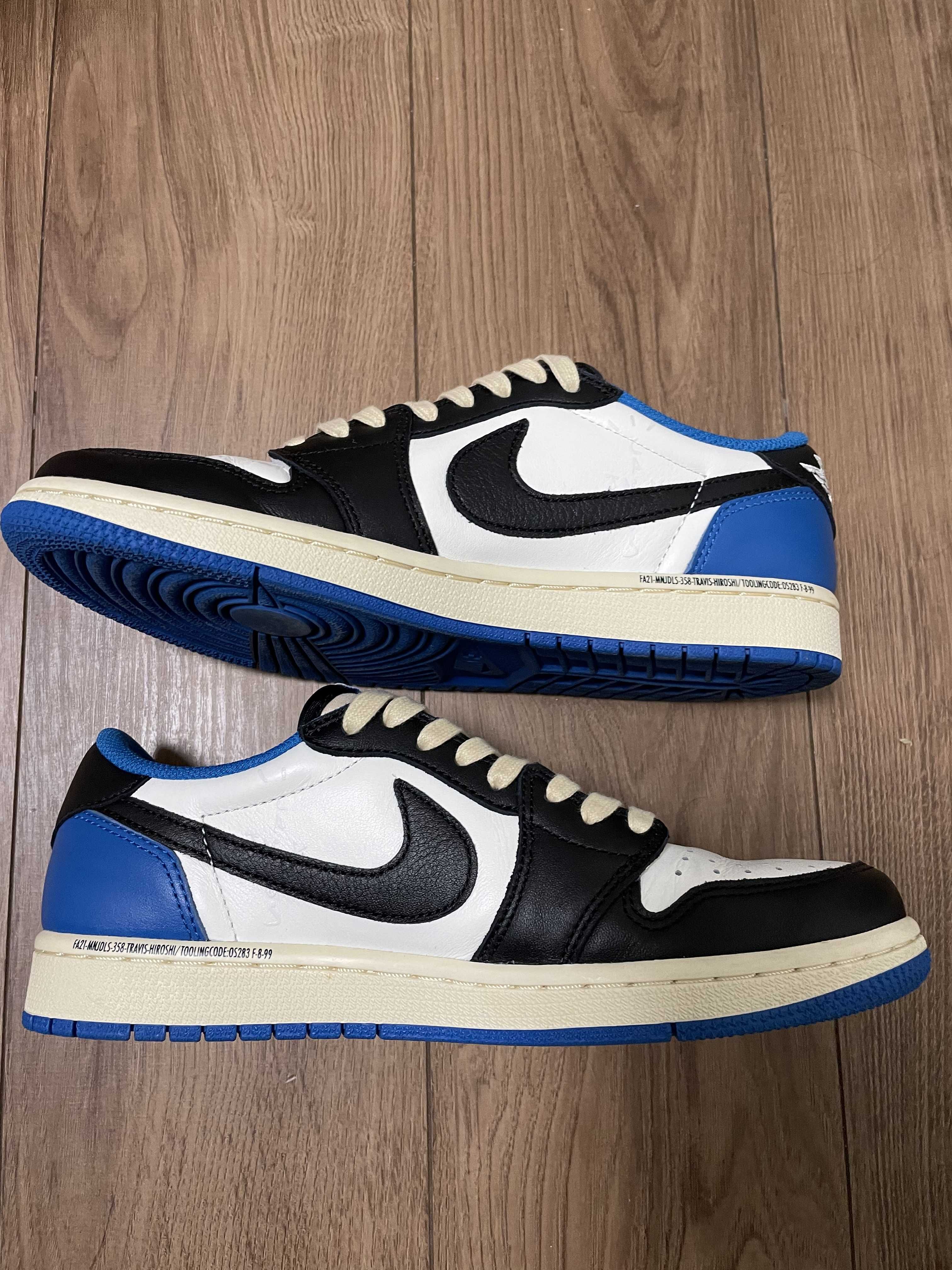 Travis Scott × fragment design × Nike Air Jordan 1 Low OG SP "Military Blue"