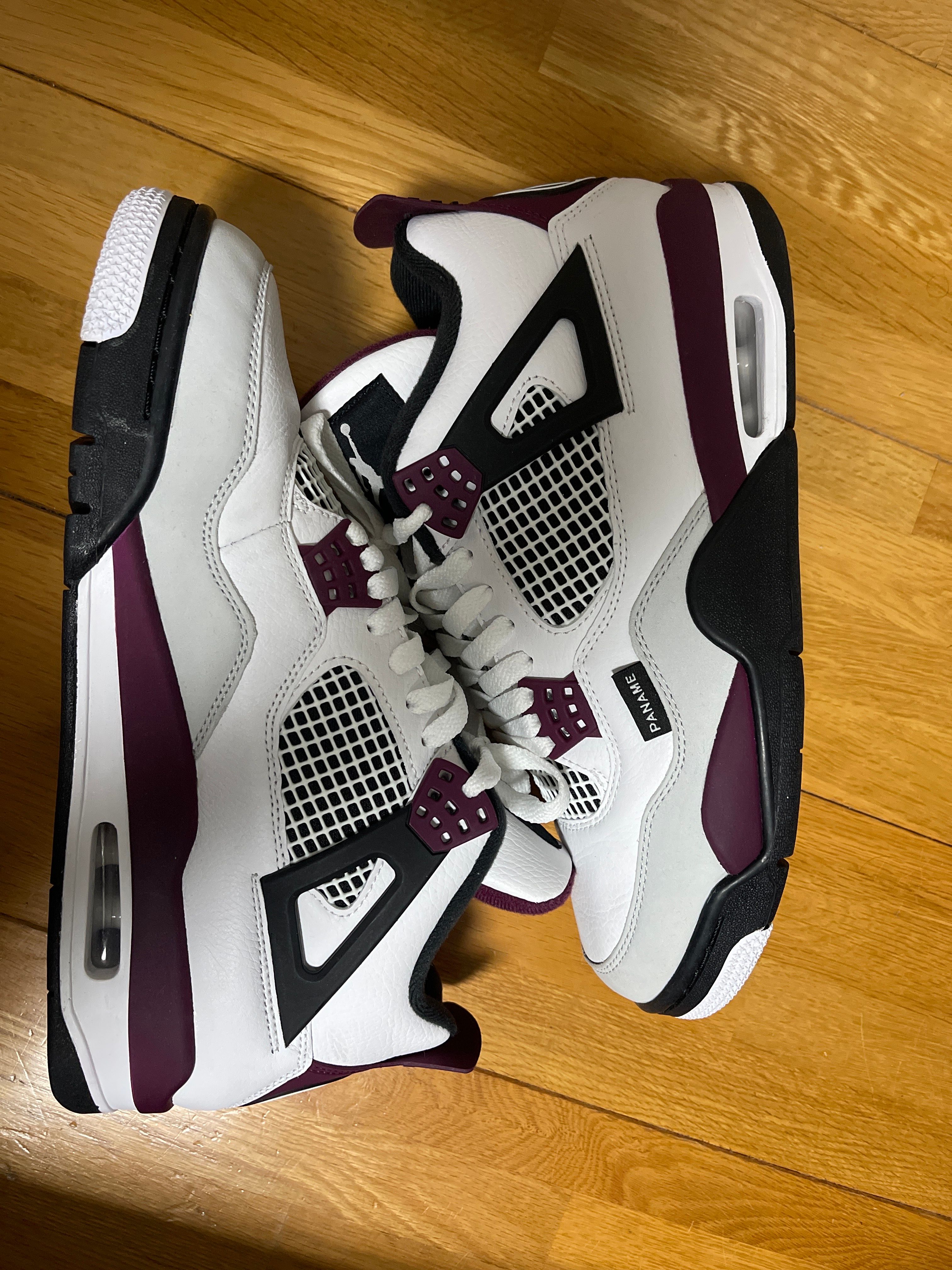 Paris Saint Germain ×Nike Air Jordan 4 Retro "White/Bordeaux/Neutral Gray"