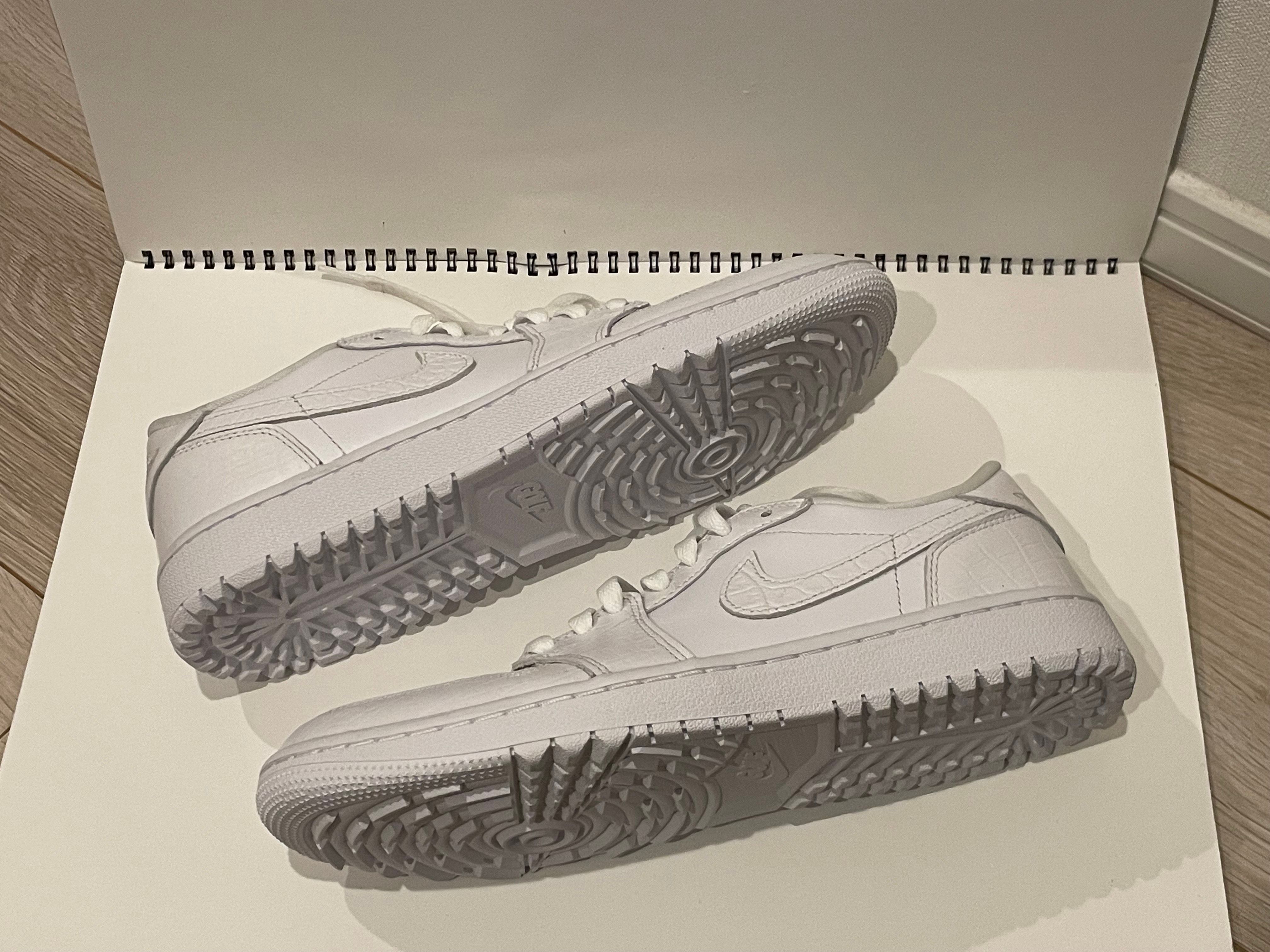 Nike Air Jordan 1 Low Golf "White Crocodile Skin"